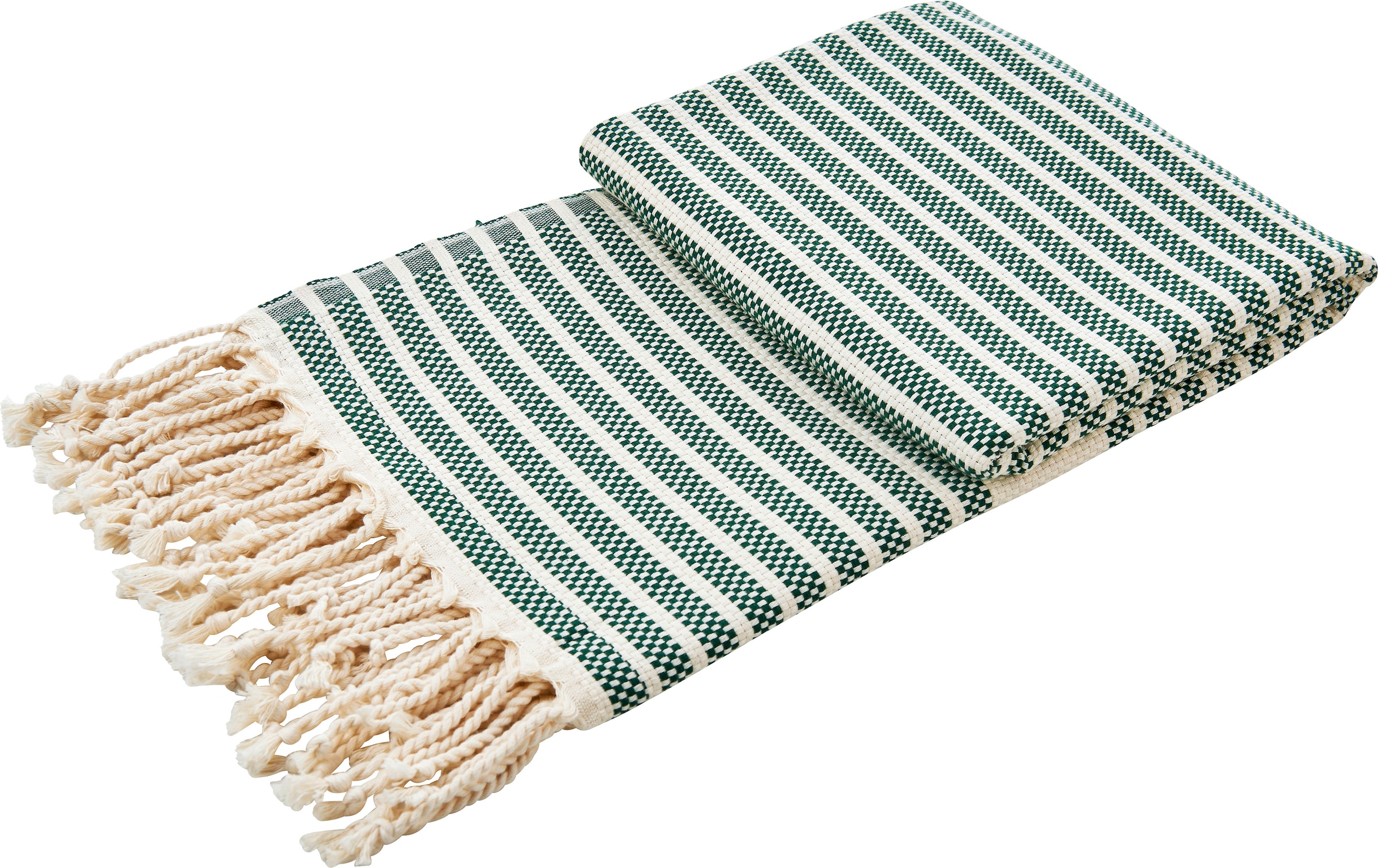 done.® Plaid »Lounge Stripes«, Leichtes Plaid mit geknoteten Fransen kaufen