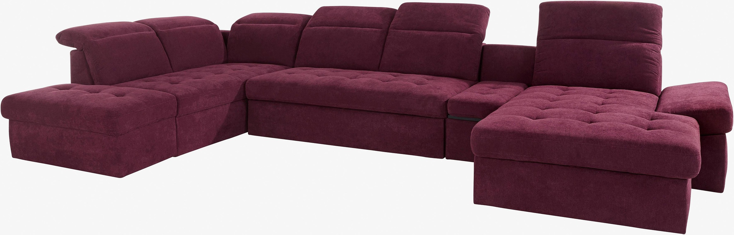 sit&more Wohnlandschaft »Stardust U-Form«, inklusive Kopfteilverstellung, Armlehnenfunktion und Tischelement