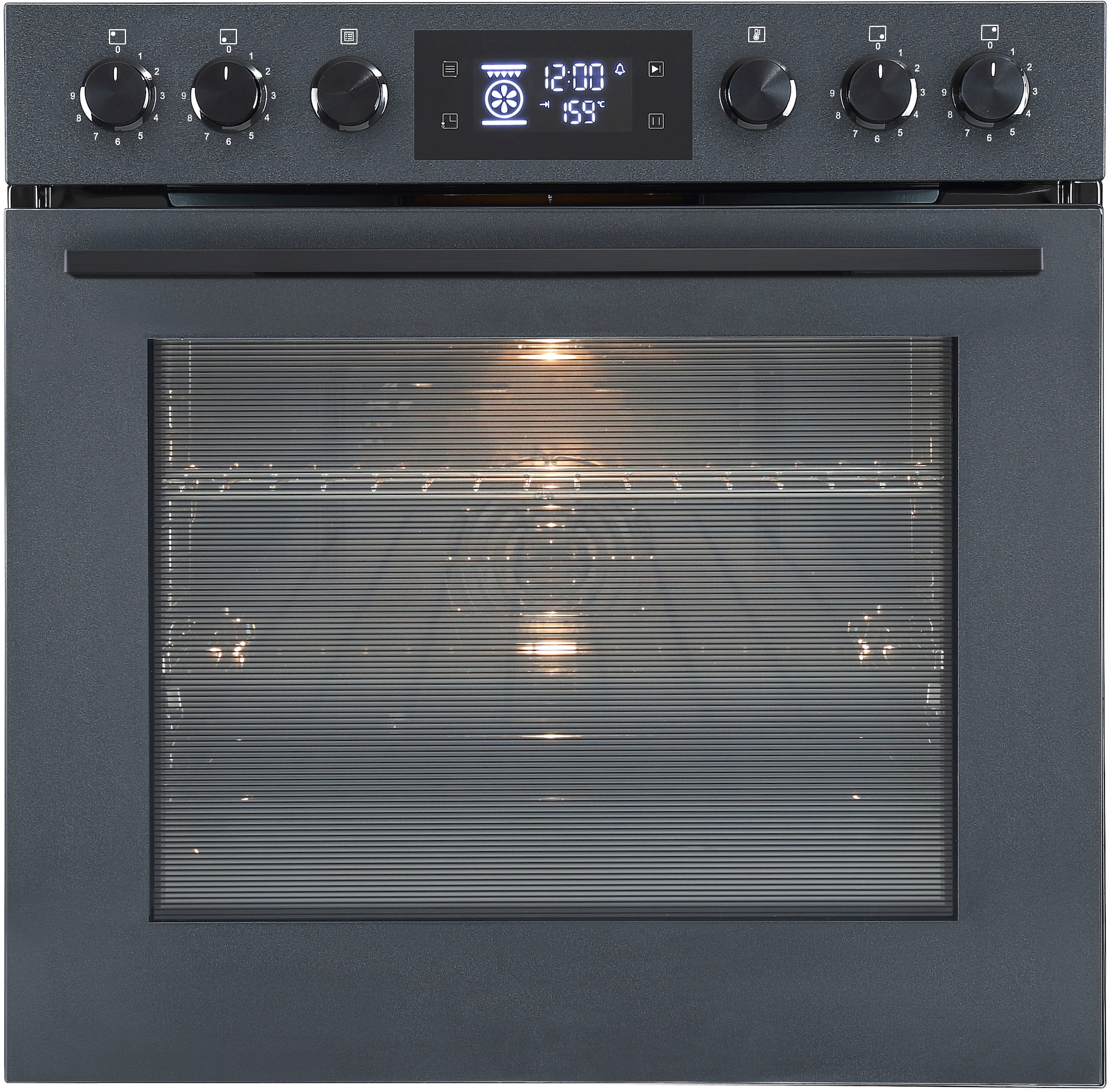 Hanseatic Elektro-Herd-Set »HBCO7210A1MB+HI46074C« Mattes Herd-Set: modern, edel, pflegeleicht