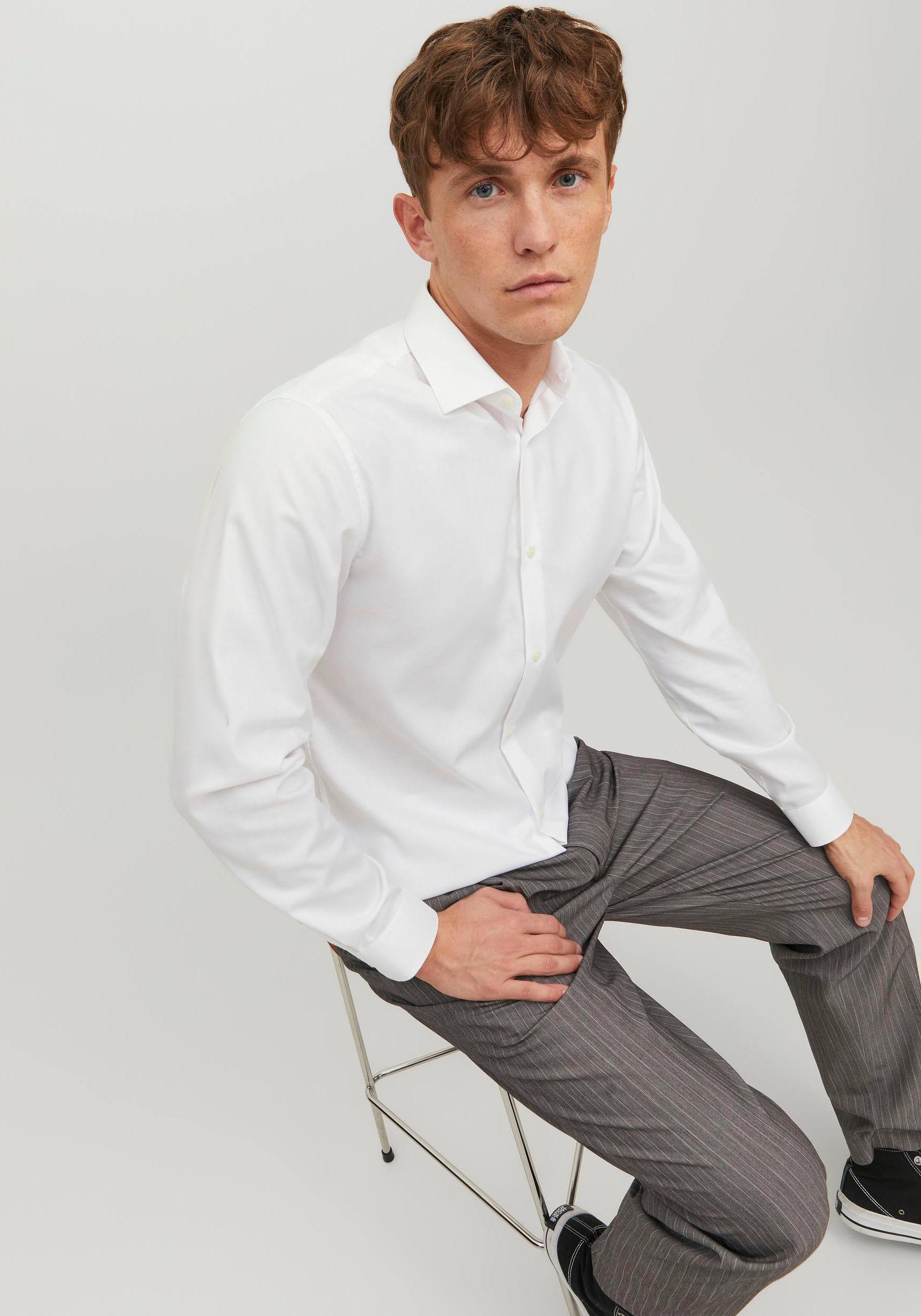 Jack & Jones Langarmhemd »JPRBLAPARKER SHIRT L/S«, mit Hemdkragen