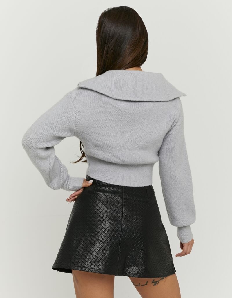 Tally Weijl Strickjacke »SCAPEAJANI2« Materialmix, cropped