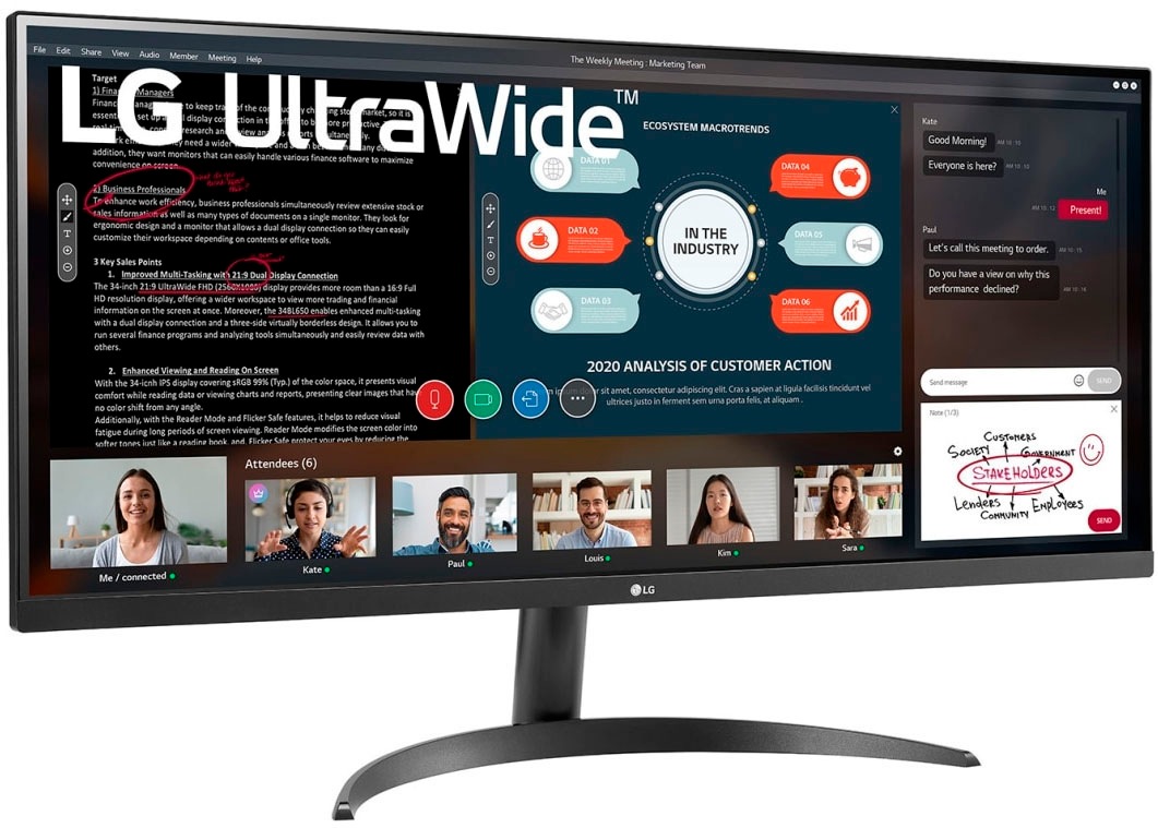 LG LED-Monitor »34WP500«, 87 cm/34 Zoll, 2560 x 1080 px, Full HD, 5 ms Reaktionszeit, 75 Hz