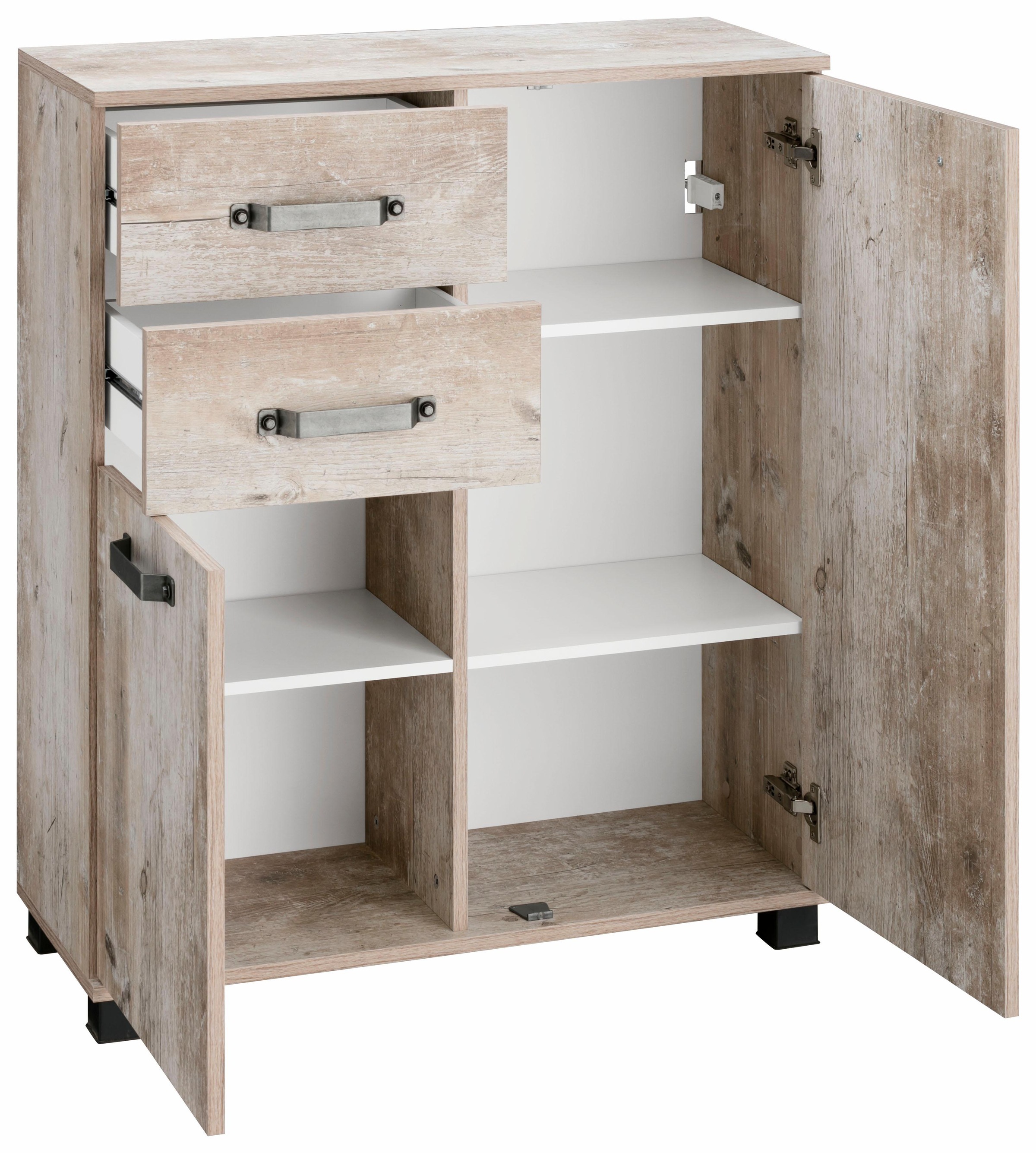 Schildmeyer Badkommode »Milan« Breite 80,5 cm, mit 2 Türen, 2 Schubladen & Metallgriffen