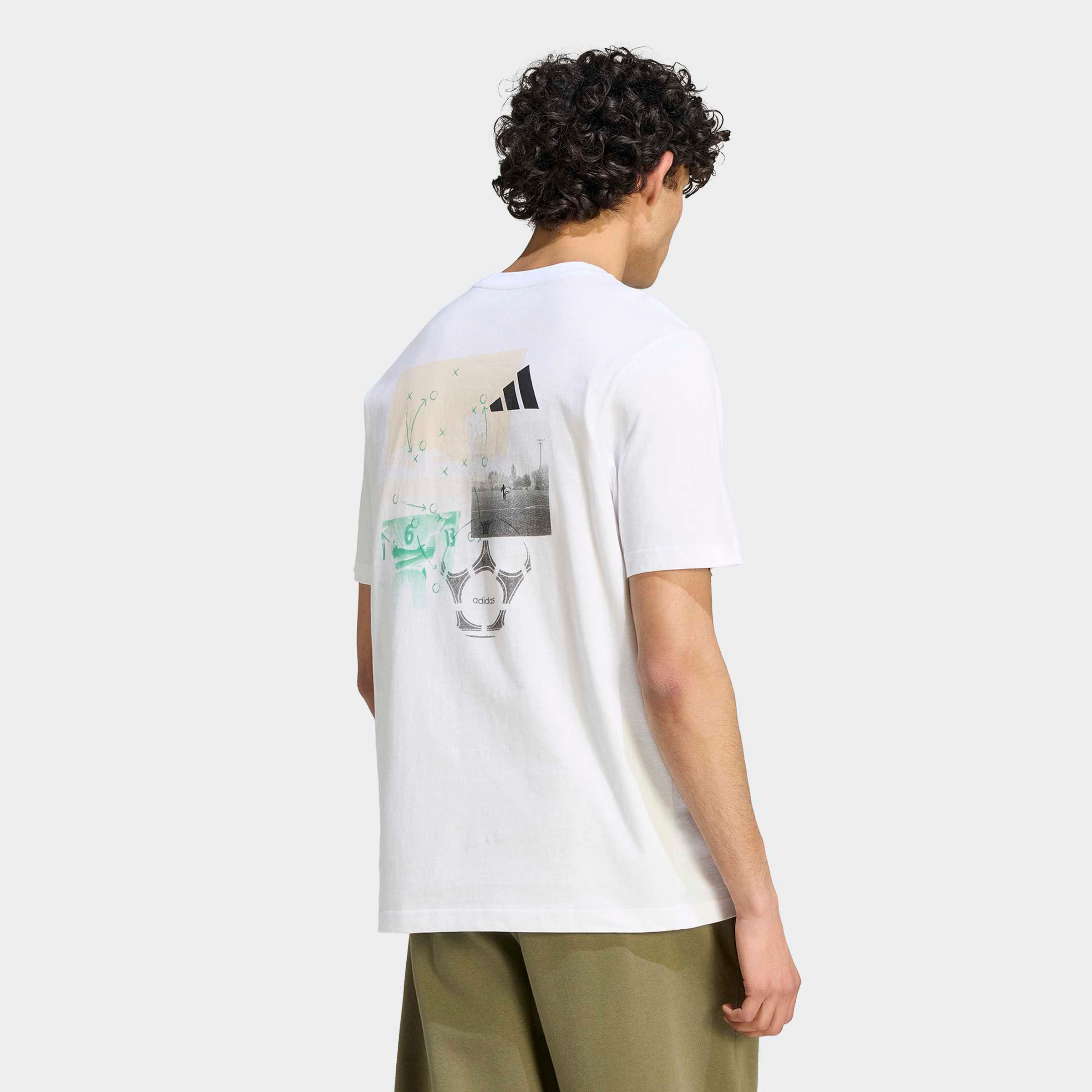 adidas Sportswear T-Shirt »MEMORIES OF SPORT GRAFIK« mit normaler Länge, sportlicher Stil, ohne Verschluss, aus Baumwolle