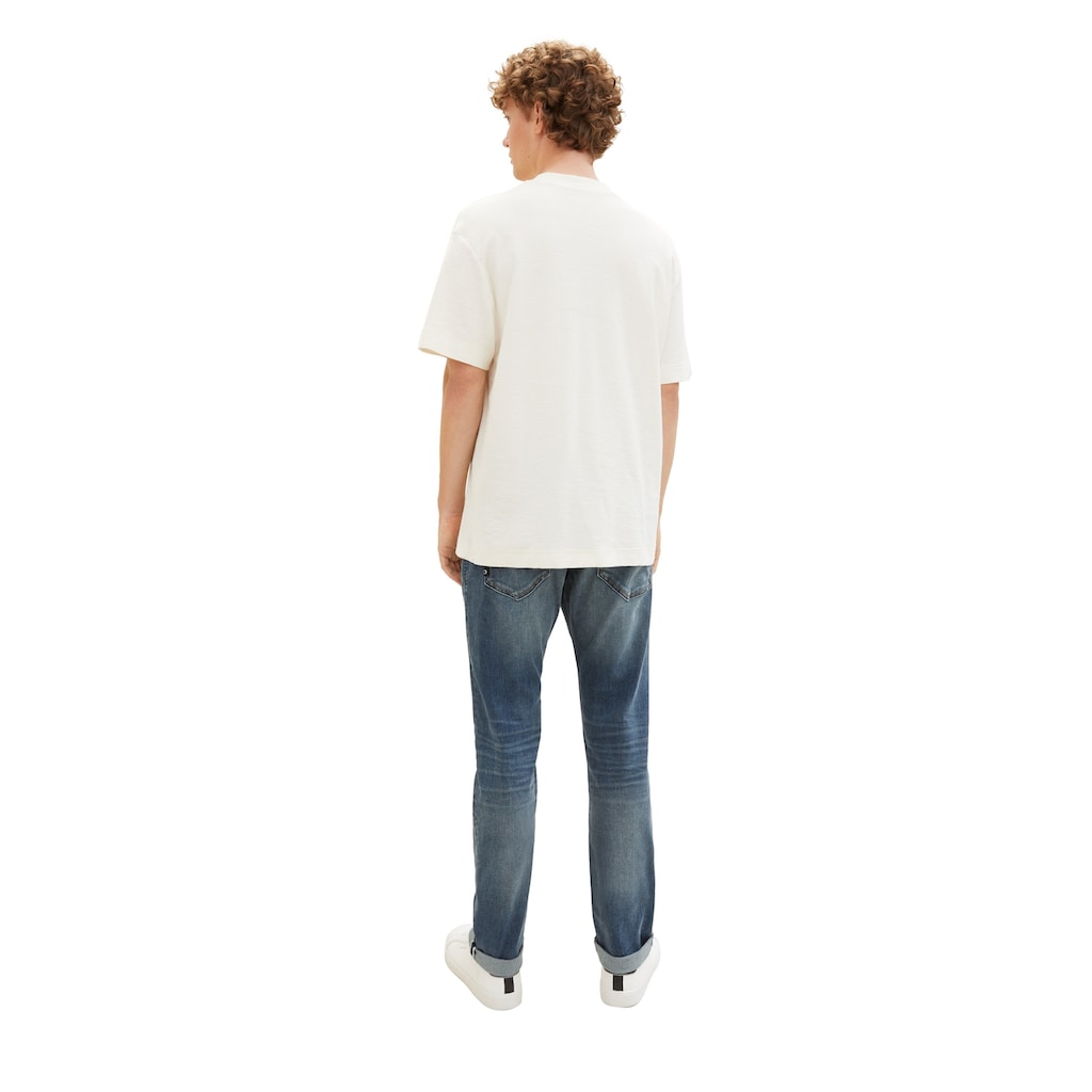 TOM TAILOR Denim 5-Pocket-Jeans »AEDAN Straight«, mit Kontrastnähten und Stretch-Anteil