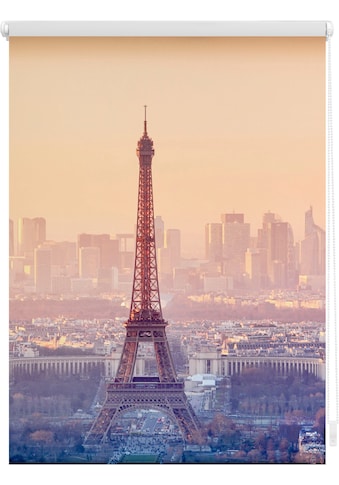 Seitenzugrollo »Klemmfix Motiv Eiffelturm«, Lichtschutz, ohne Bohren, freihängend