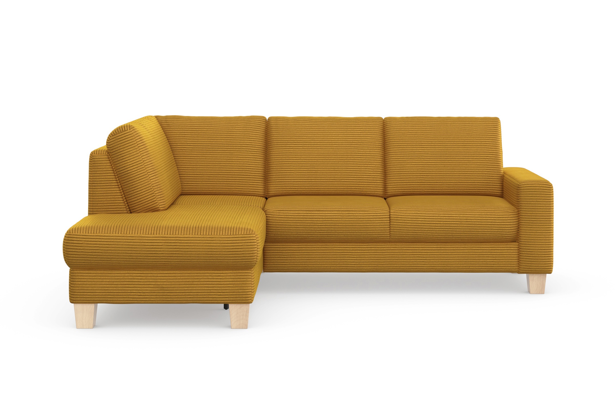 Home affaire Ecksofa »Summer L-Form«, mit Ottomane, wahlweise mit Bettfunktion und Bettkasten, Cord-Bezug