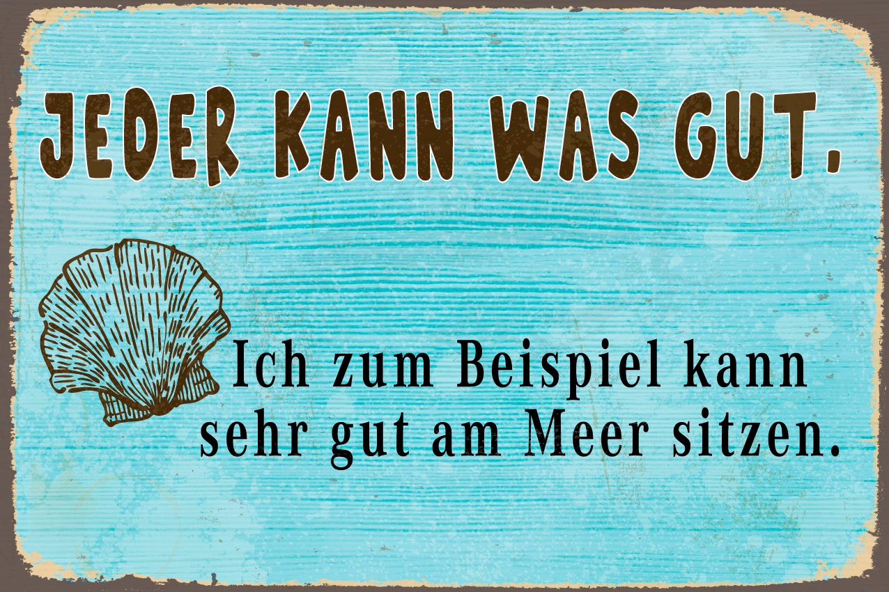 queence Metallbild »Jeder kann was«, Schriftzüge-Schriftzug, (1 St.), Stahlschilder