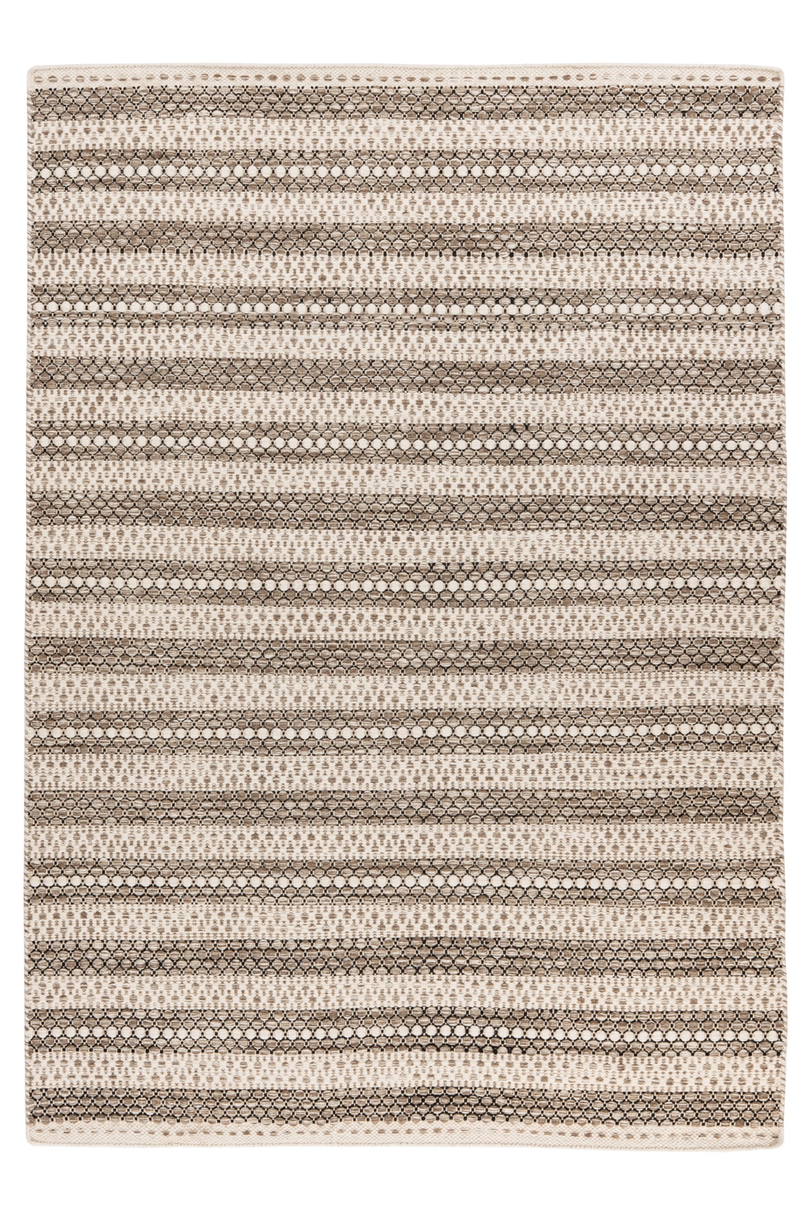 Obsession Wollteppich »My Jaipur 335« rechteckig 9 mm Höhe Handweb Teppich, gestreift, reine Wolle, handgewebt, Schlafzimmer