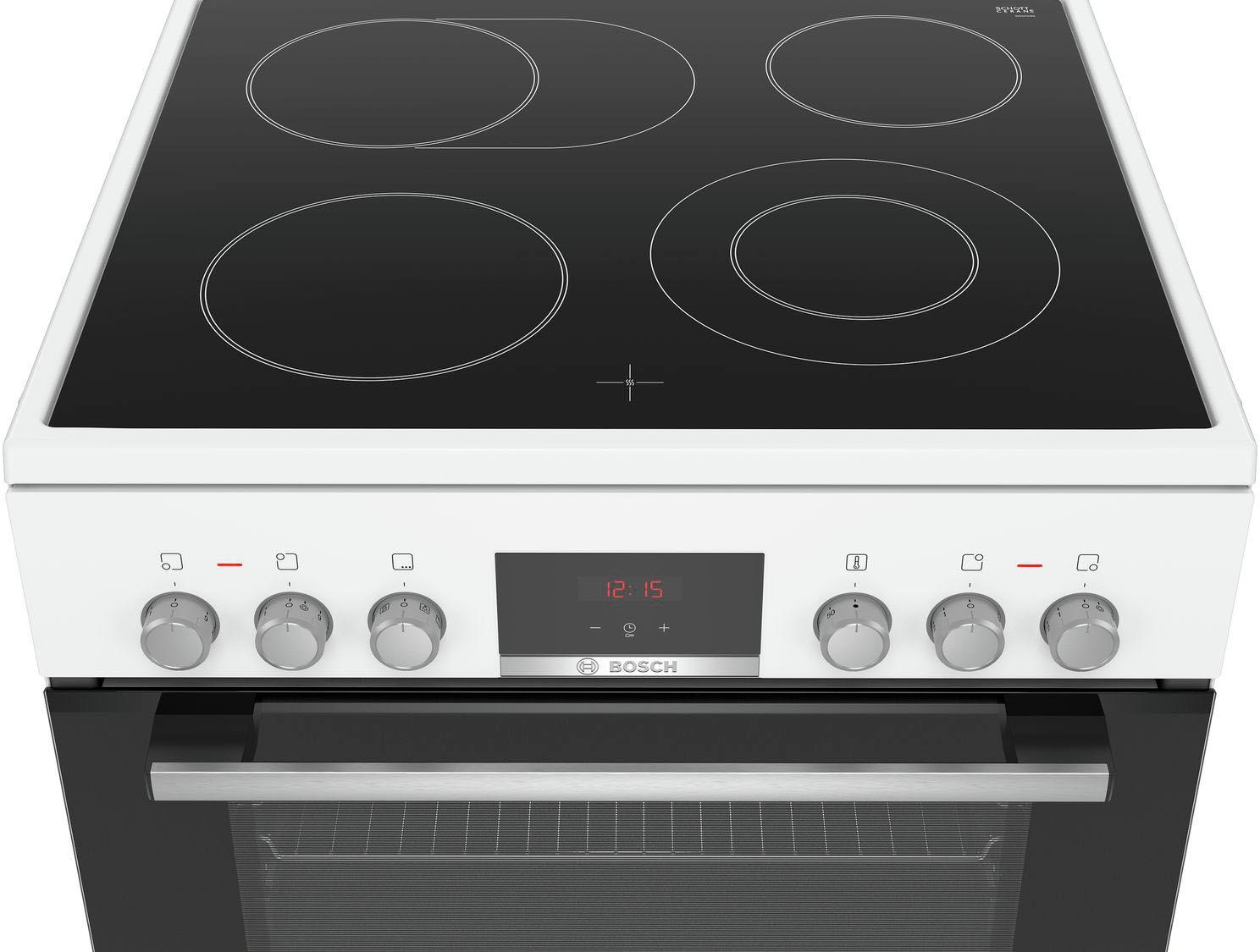 BOSCH Elektro-Standherd 4 »HKR39C220«, mit 2-fach-Teleskopauszug, ecoClean Direct