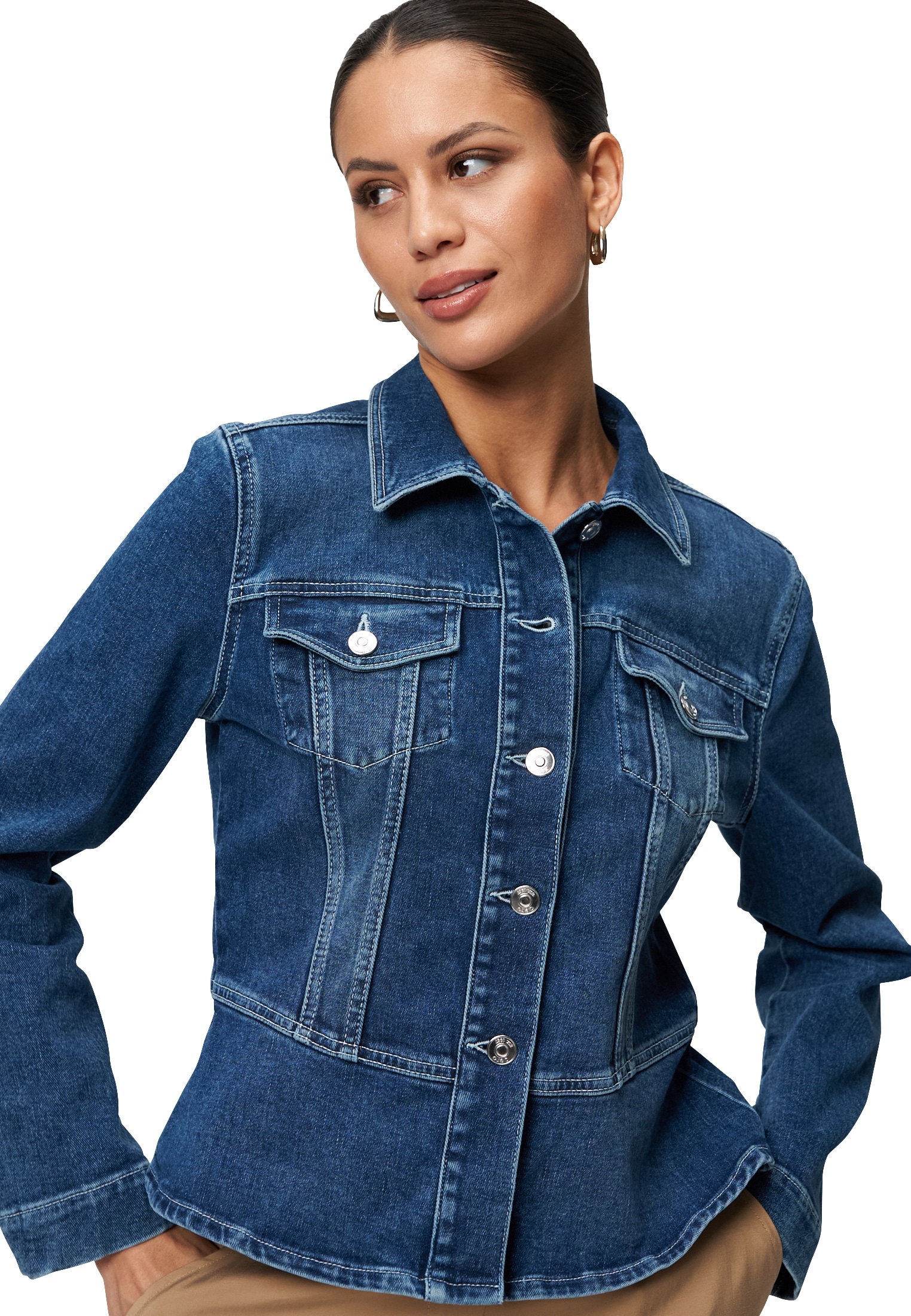 Zero Jeansblazer »Jeansjacke mit Klappentaschen«