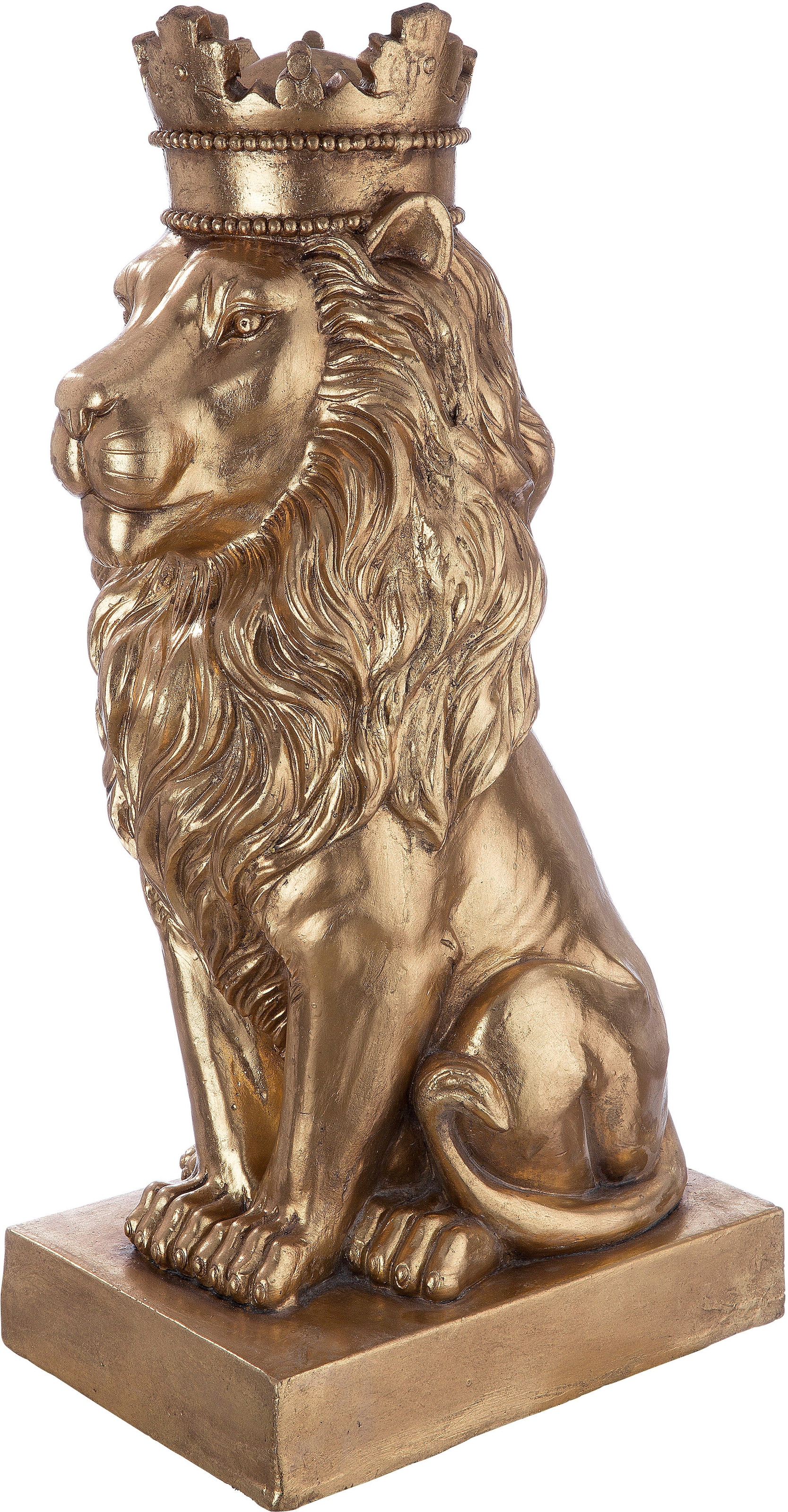 Casablanca by Gilde Dekofigur »Skulptur Löwe, gold«, goldfarben