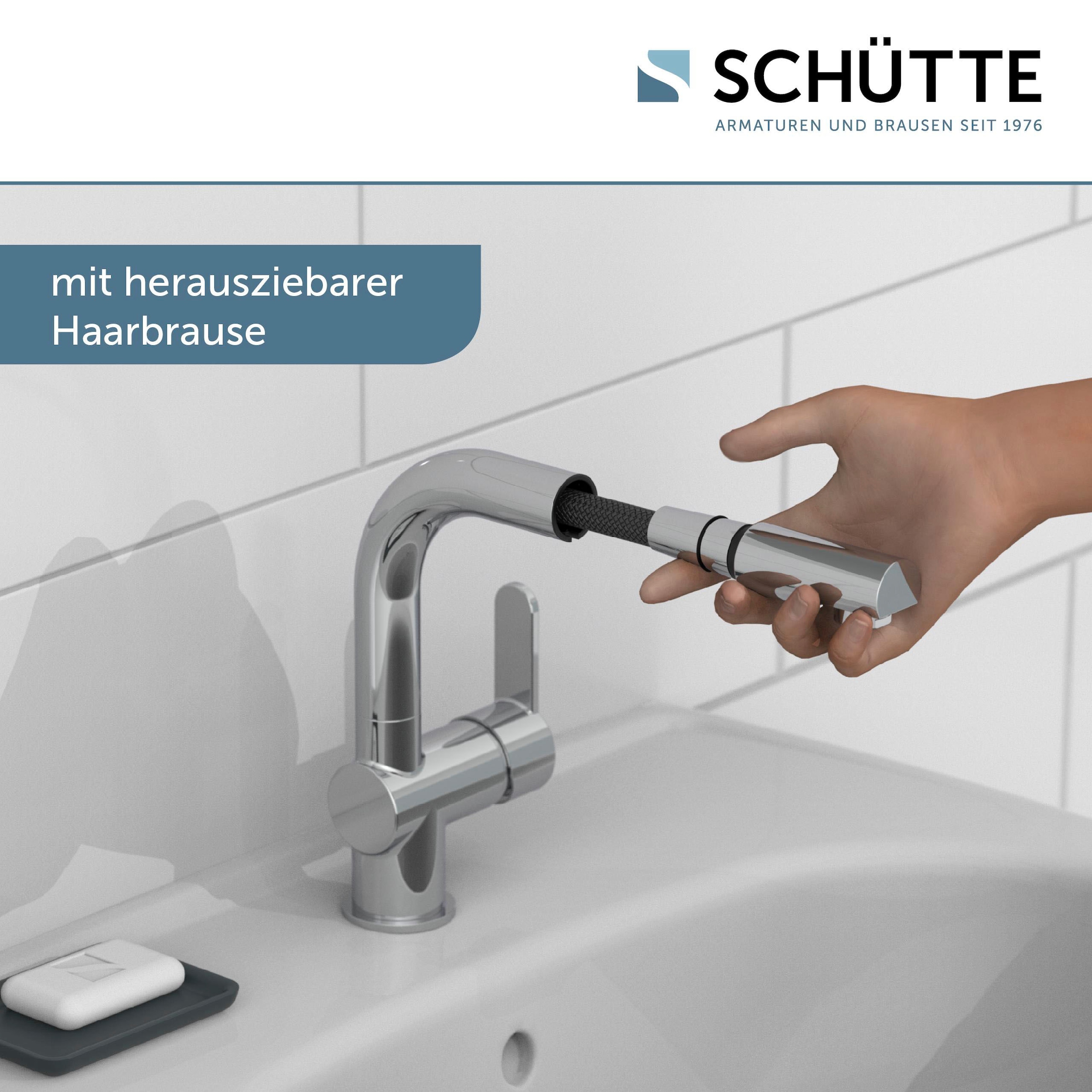 Schütte Badarmatur »3-teilige Serie LONDON«, (Set), Energiesparend, Verbrühschutz, 360° schwenkbar, wassersparend