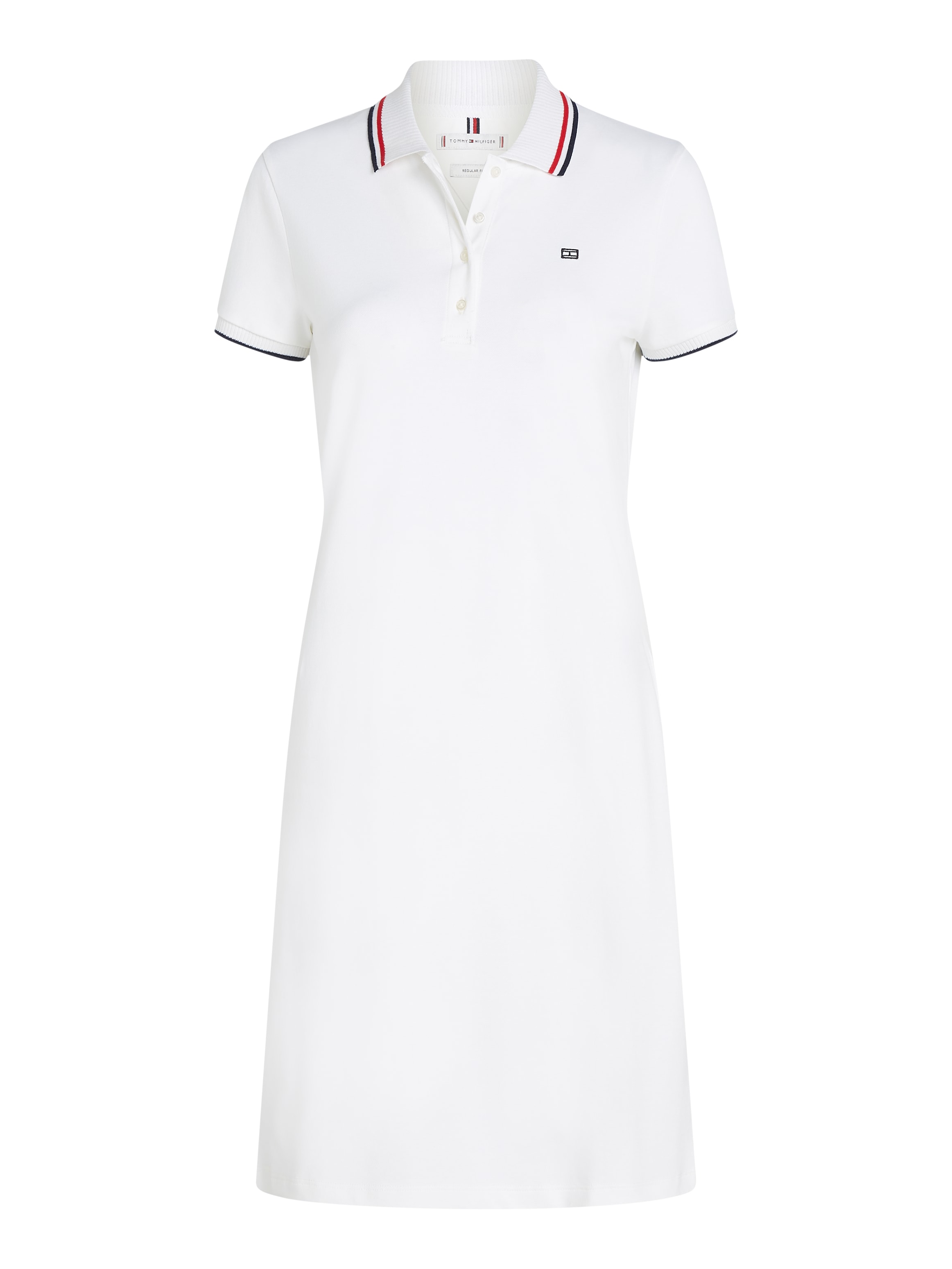 Tommy Hilfiger Polokleid »SPORTY FEMININE REG POLO DRESS«, mit Kontrast-Streifen, Logostickerei