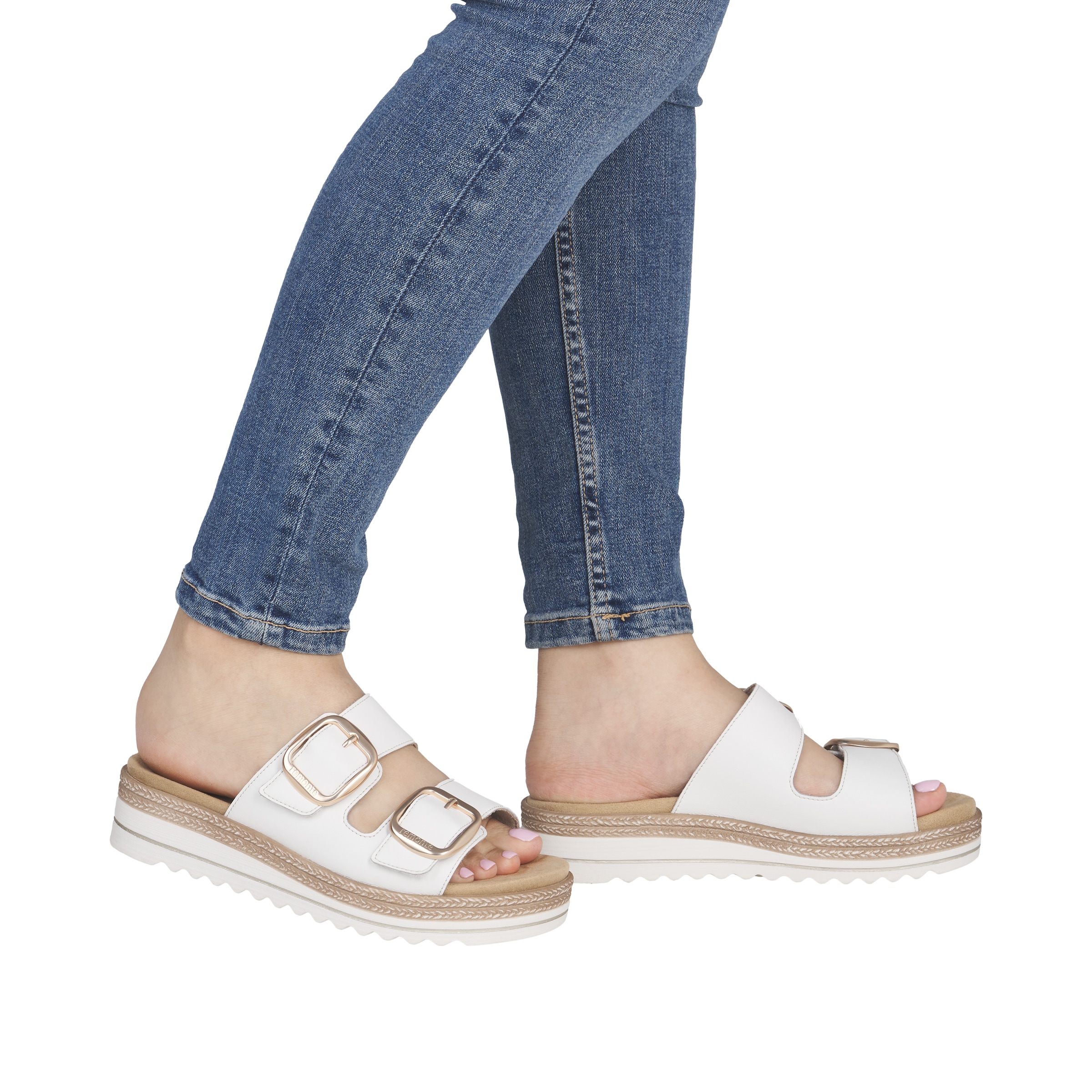 Remonte Pantolette  Hausschuh, Sommerschuh, Klettschuh mit Lite´n Soft-Ausstattung