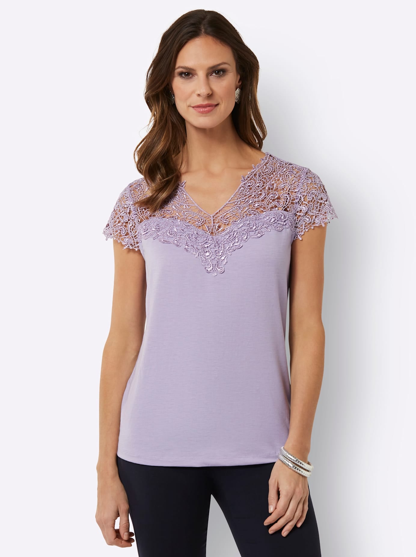 Lady Spitzenshirt »Shirt«, (1 tlg.)