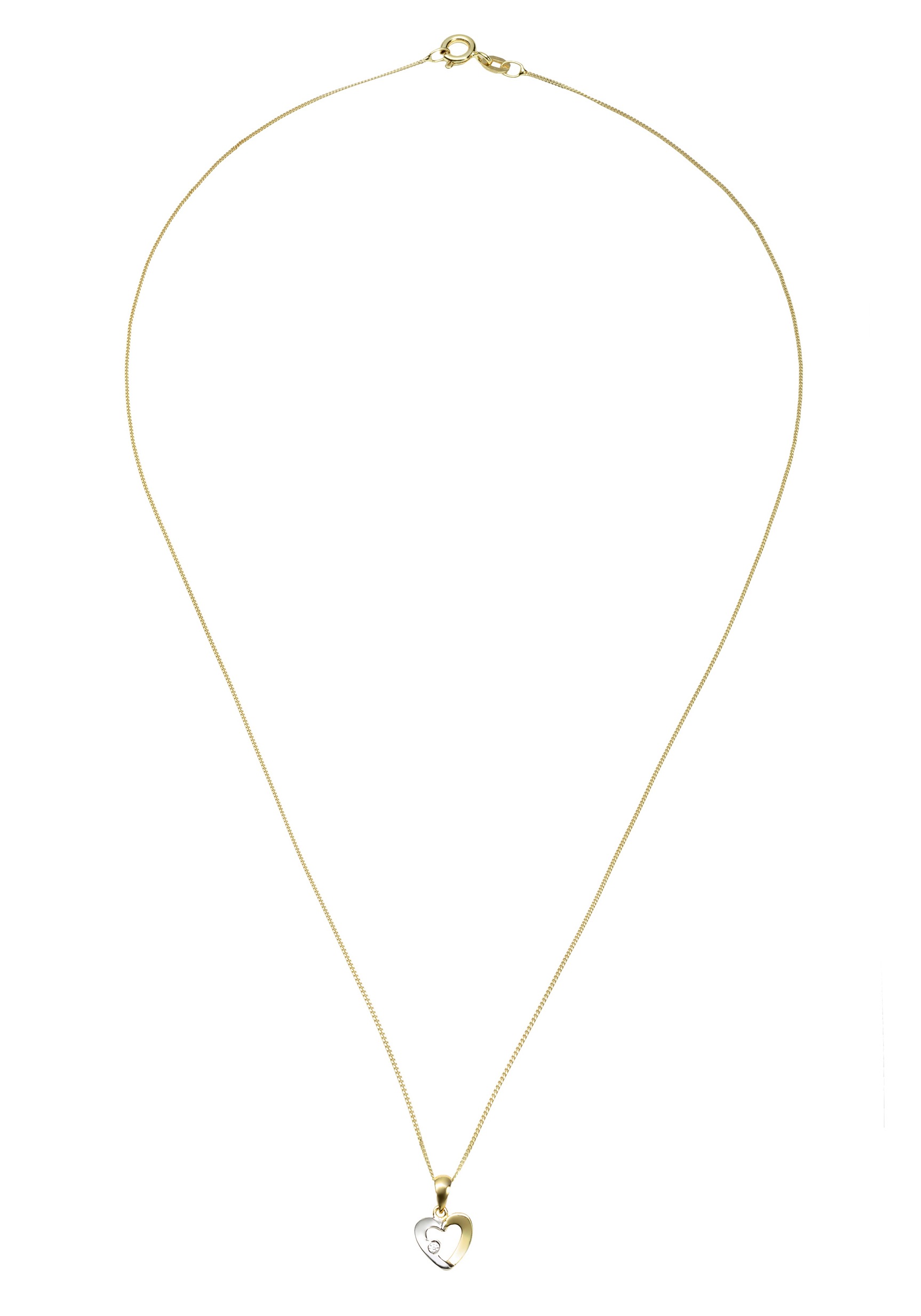 Amor Kette mit Anhänger »Herz« mit Zirkonia (synth.)