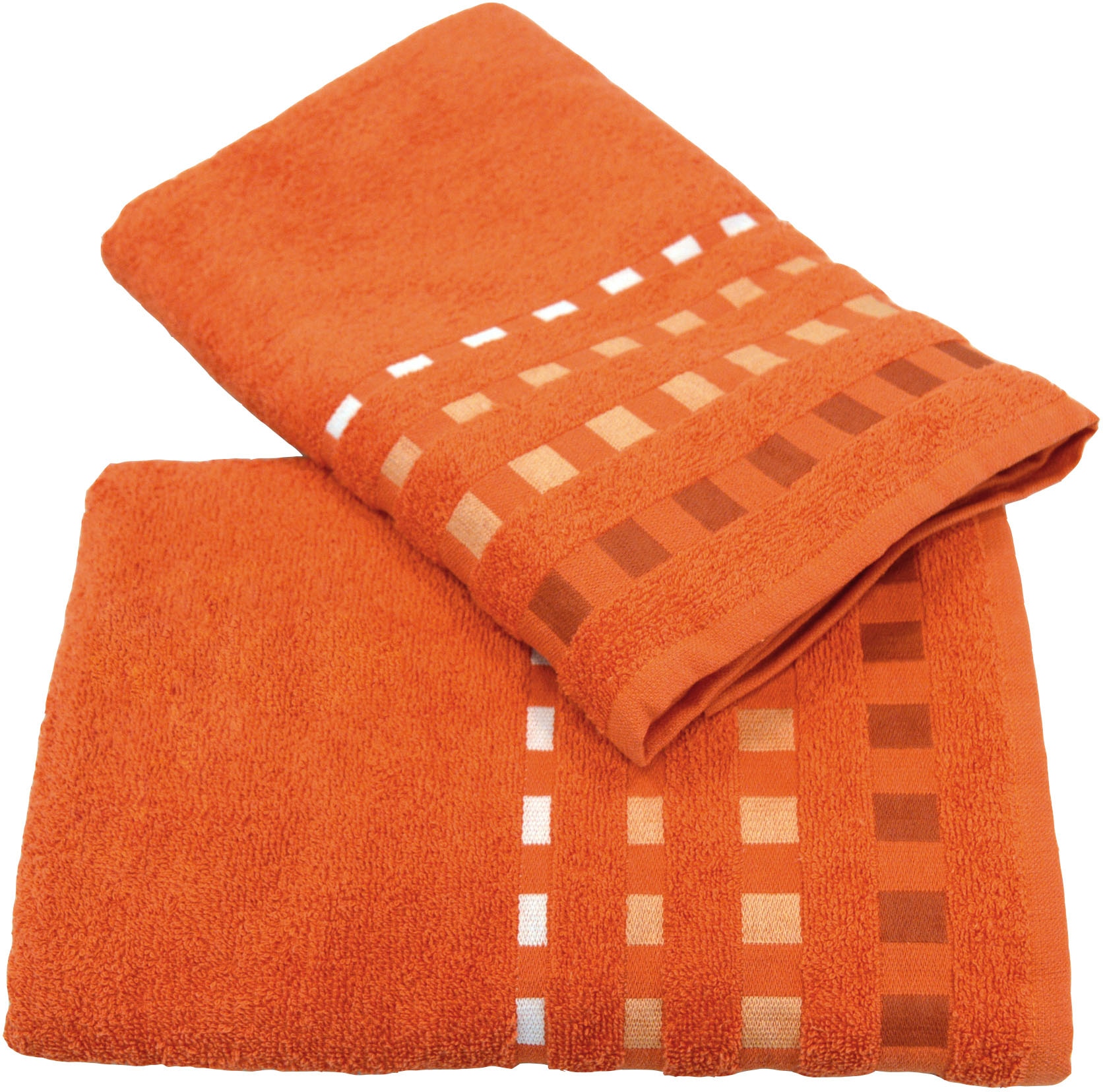 KiNZLER Handtuch »Kreta«, (1 angenehm Bordüre, mit 100% Uni St.), weich Farben, Baumwolle und flauschig