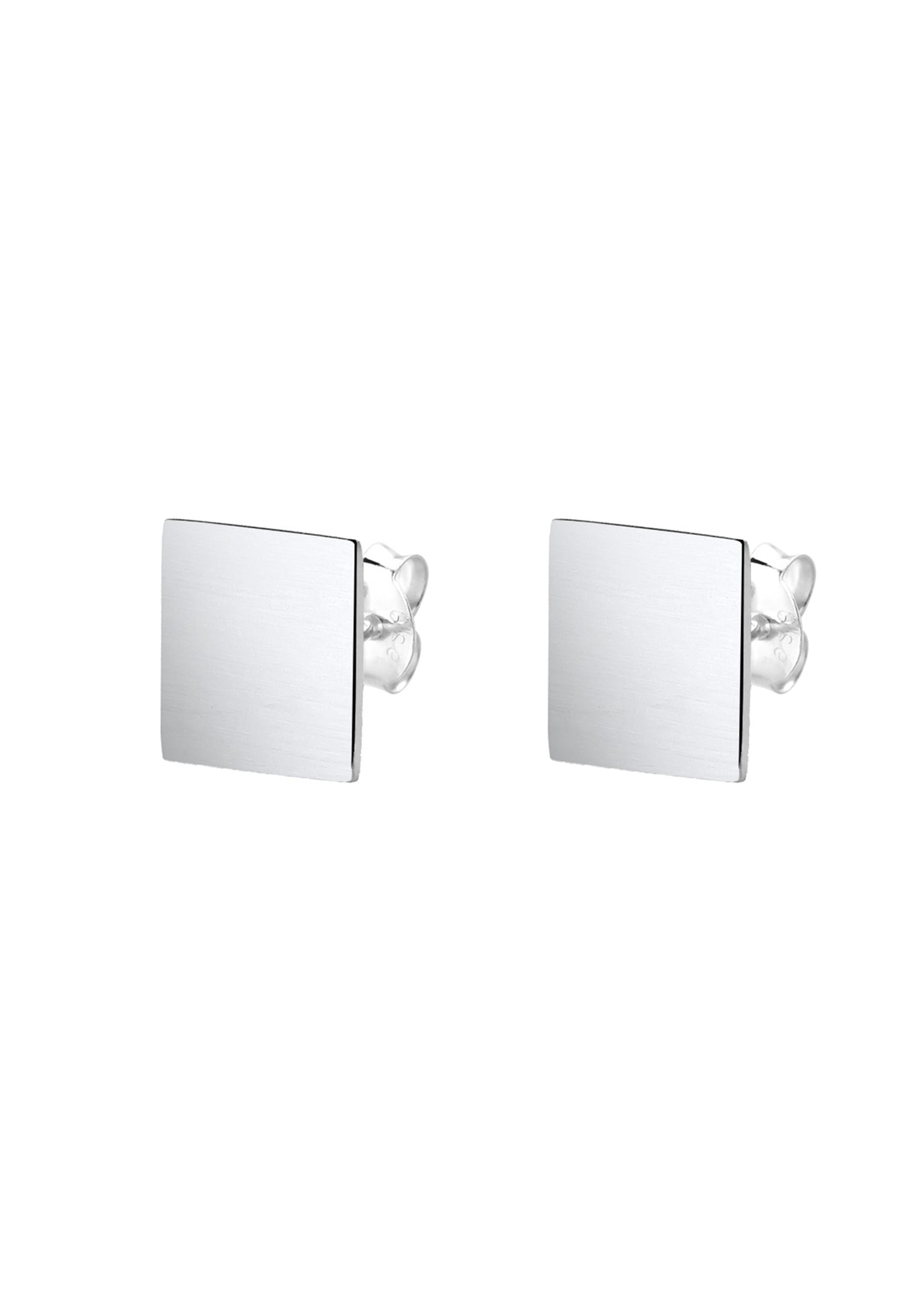 Elli Paar Ohrstecker »Ohrringe Viereck Geo Minimal Trend Matt 925 Silber Angolare«