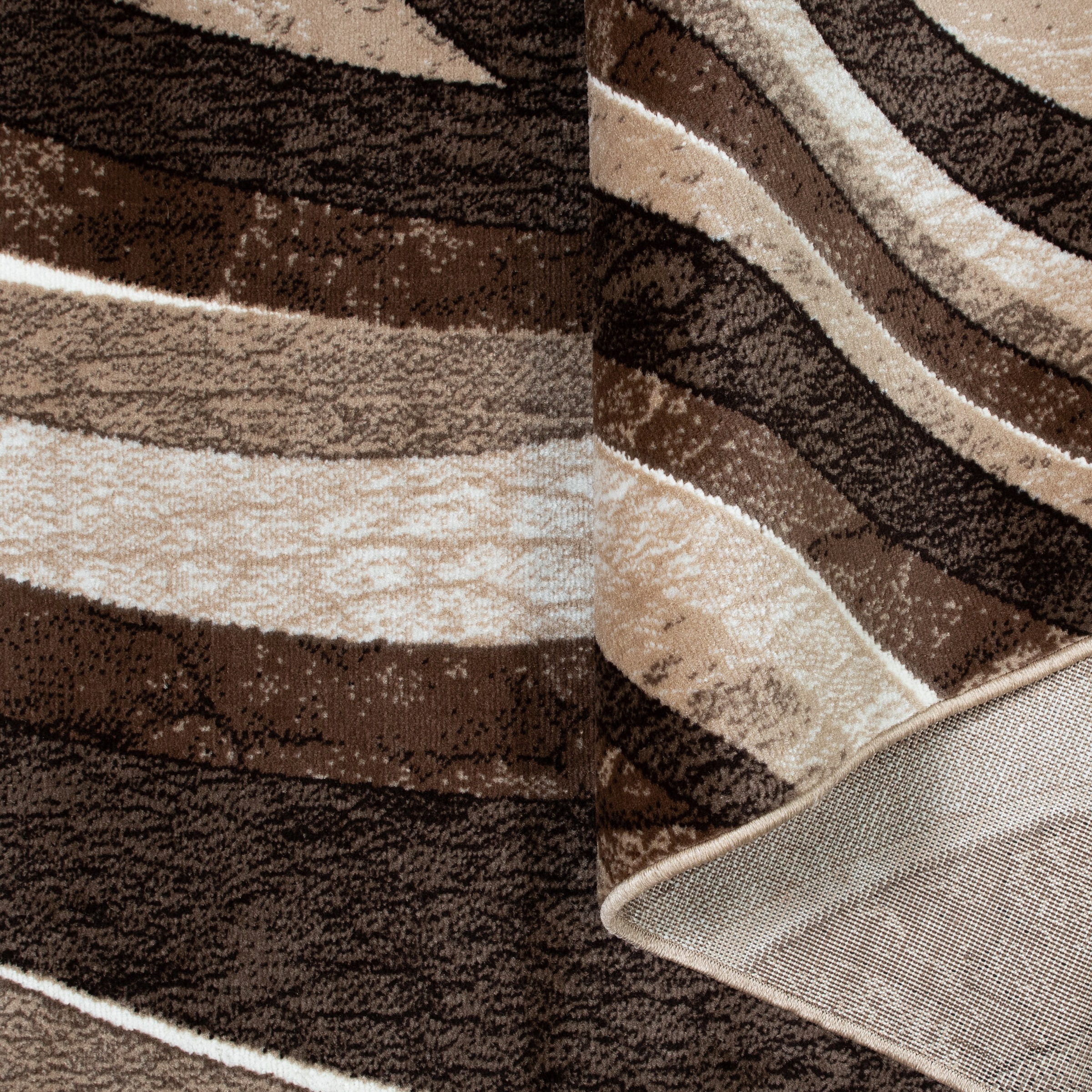 OTTO home Teppich »Livil, modernes Wellen-Design« rechteckig 8 mm Höhe 3D-Effekt, Kurzflor, Wohnzimmer, Esszimmer, Schlafzimmer