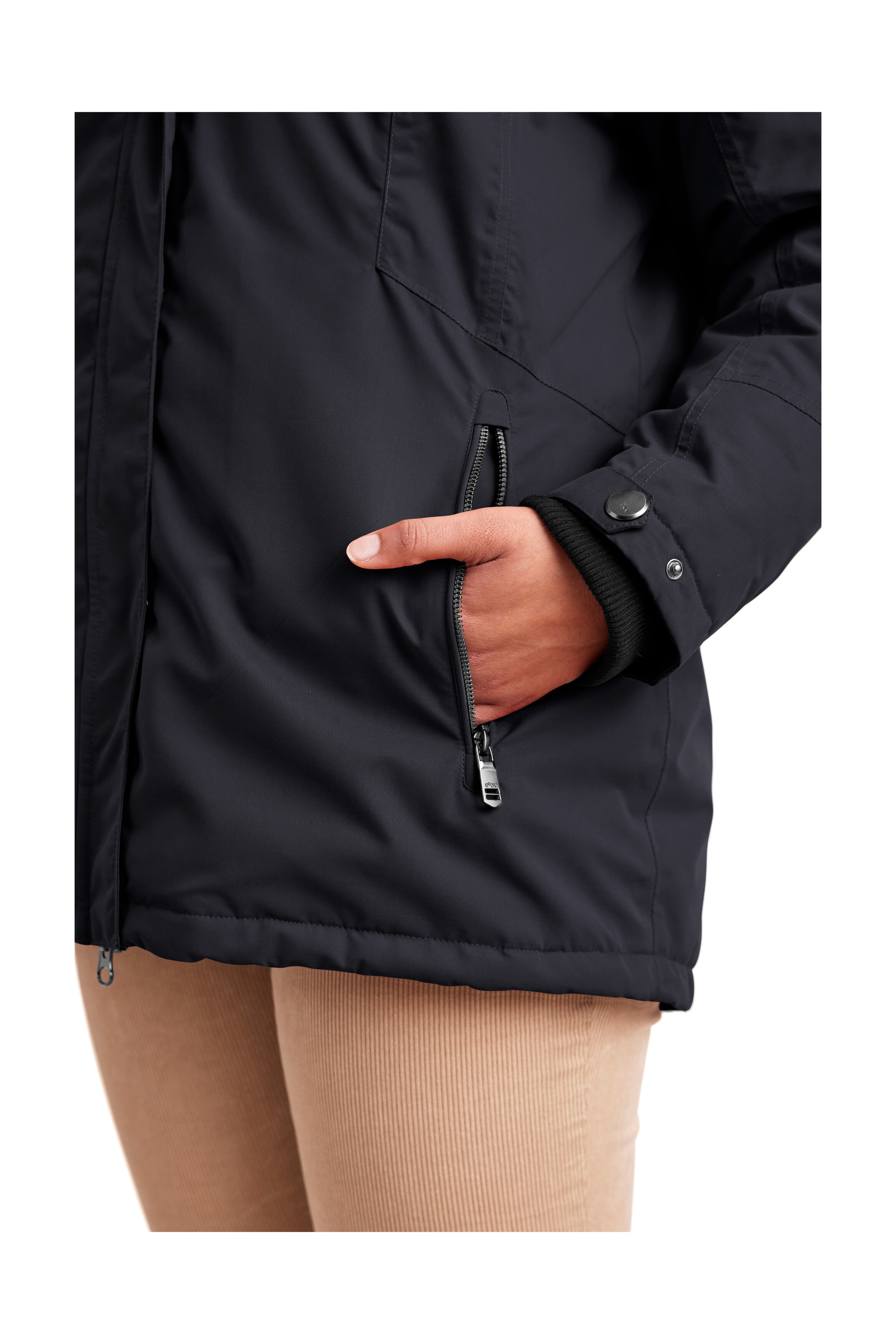 STOY Funktionsjacke »STW 4 WMN JCKT« Wasserdicht, atmungsaktiv, mit Teddy Fleece, abnehmb. Kapuze