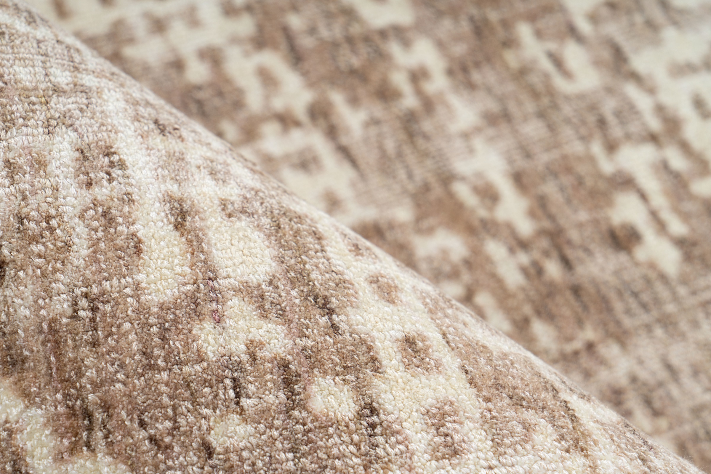 Padiro Teppich »Puerto 225« rechteckig 10 mm Höhe Kurzflor, Viskose, Wohnzimmer, weicher Handweb, Vintage Optik