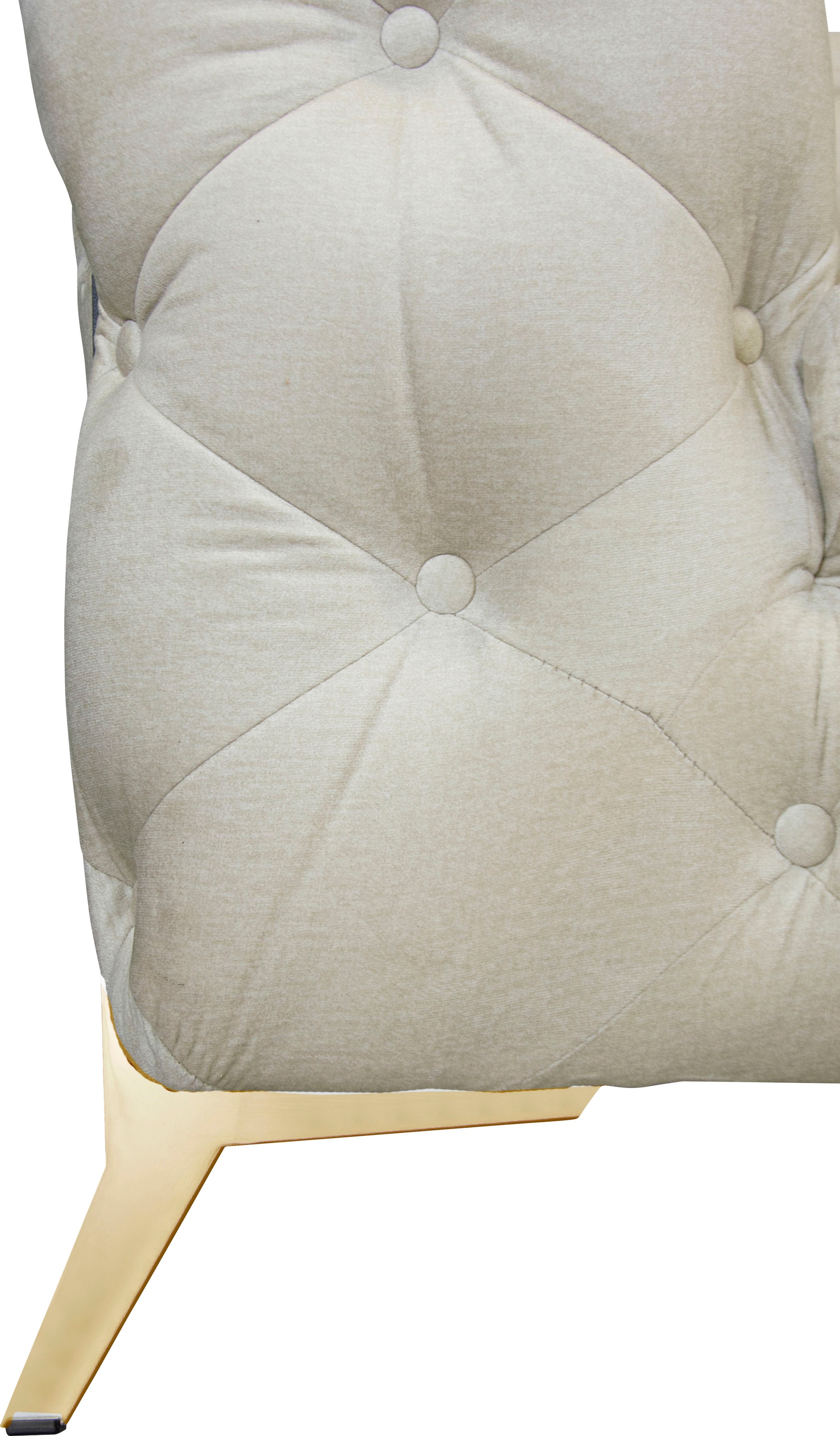 Leonique Chesterfield-Sofa »Amaury L-Form«, moderne Chersterfield-Optik, Breite 262 cm, Fußfarbe wählbar