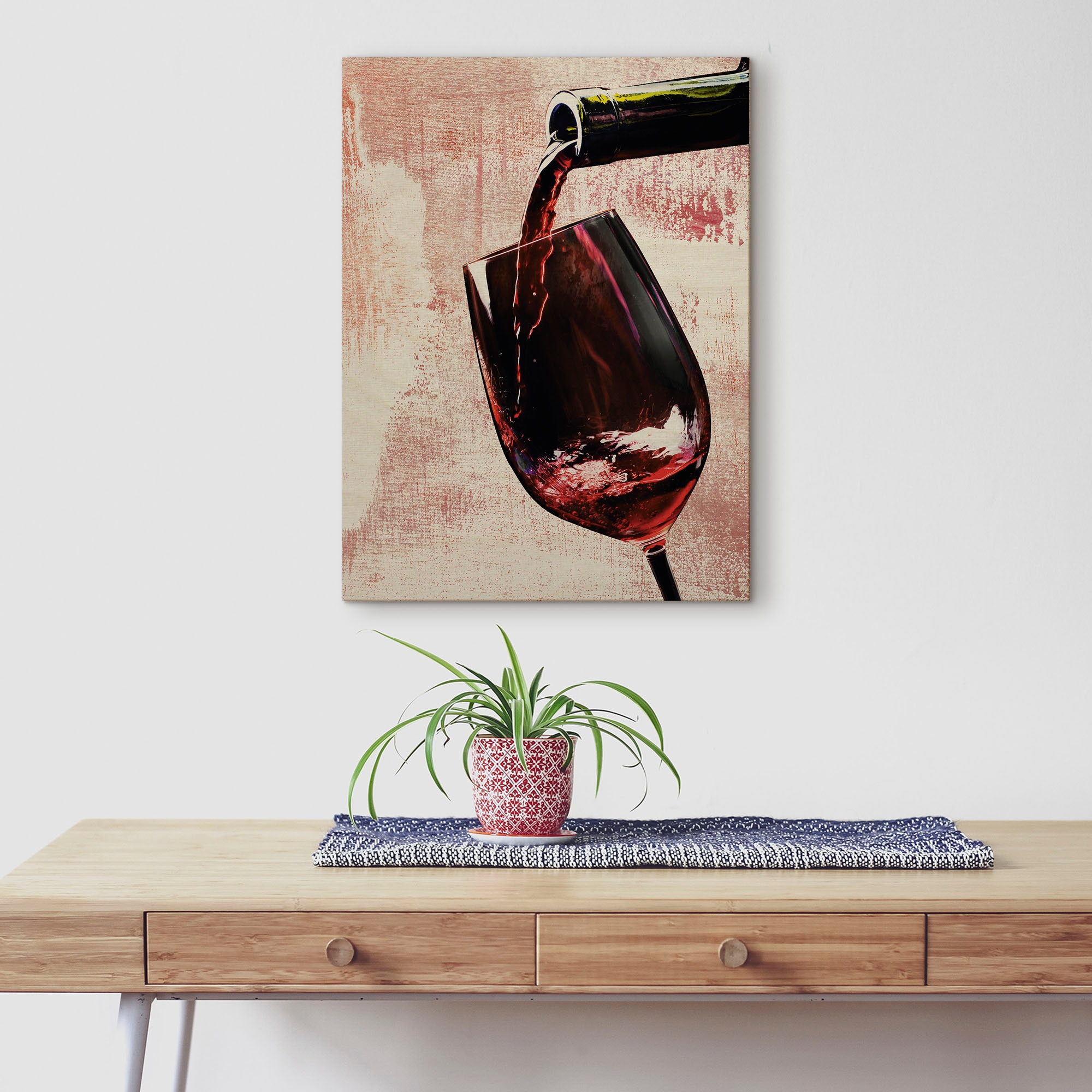 »Wein St.) Rotwein«, - Bilder, (1 Artland bequem Wein kaufen Holzbild