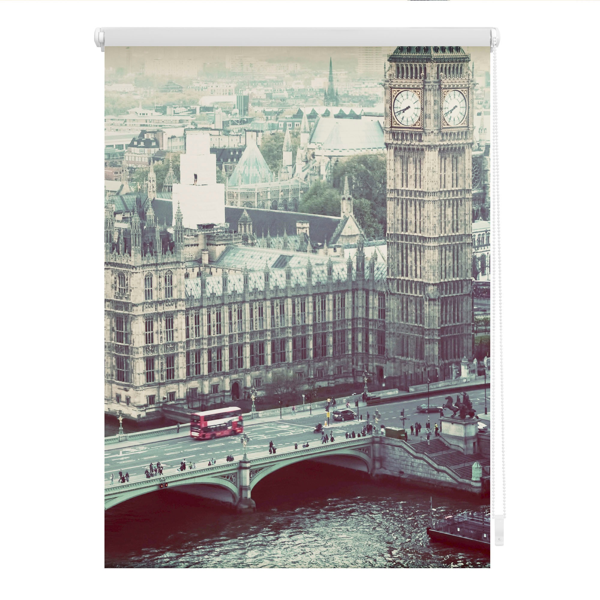 LICHTBLICK ORIGINAL Seitenzugrollo »Klemmfix Motiv London Westminster«, Lichtschutz, ohne Bohren, freihängend, bedruckt