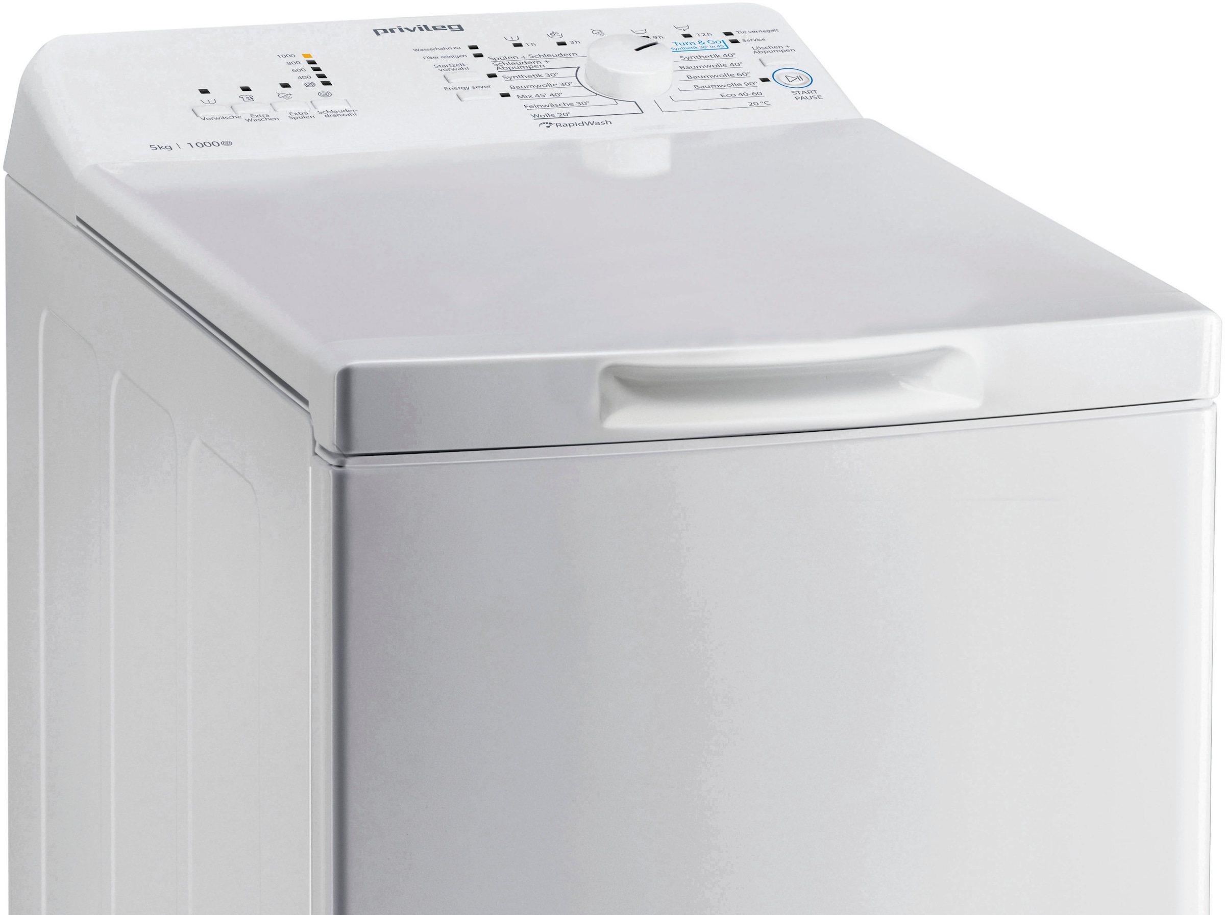 Privileg Waschmaschine Toplader »PWT L50300 DE/N«, PWT L50300 DE/N, 5 kg, 1000 U/min