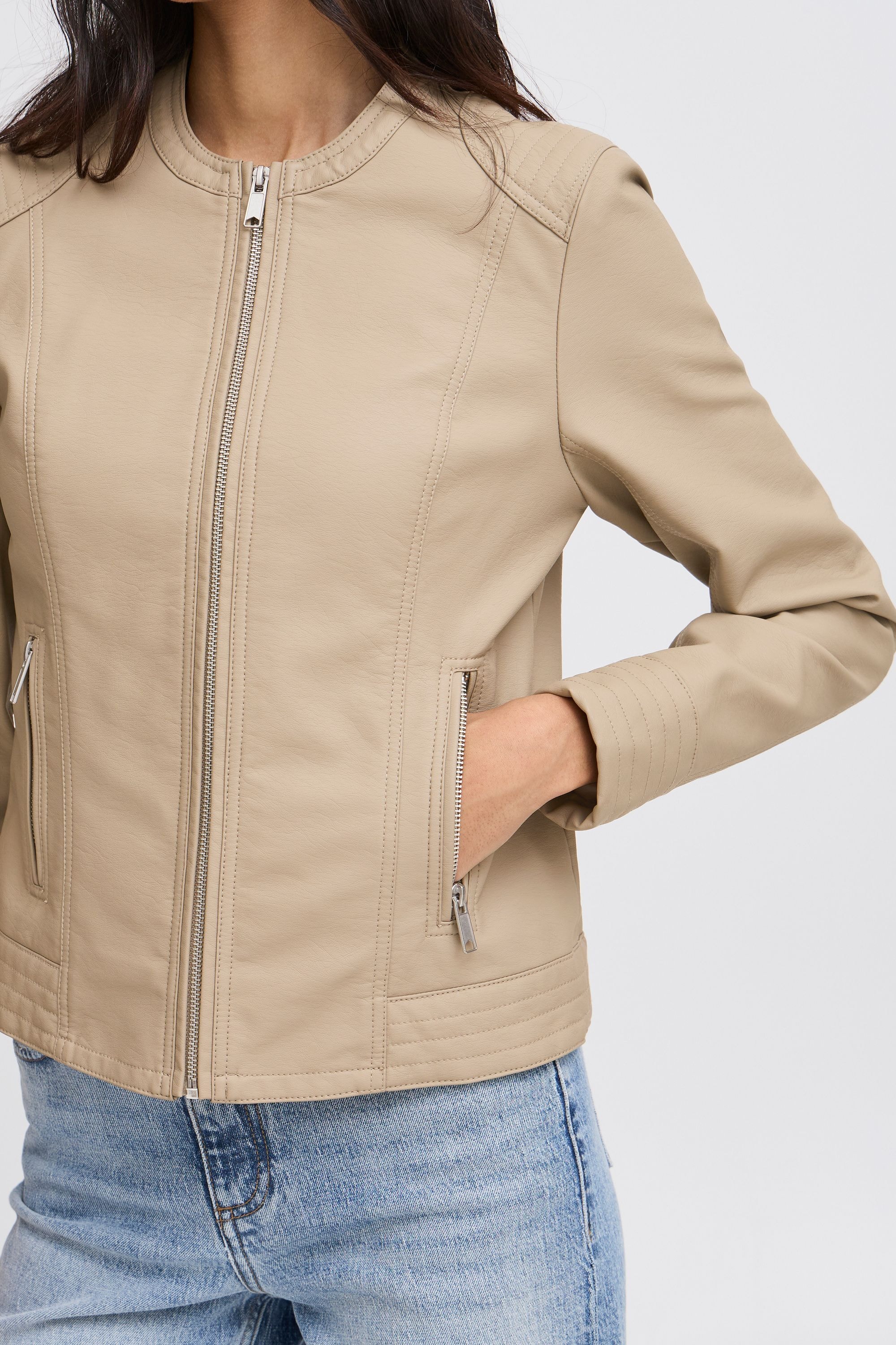 b.young Lederimitatjacke »Lederimitatjacke BYAcom«, ohne Kapuze