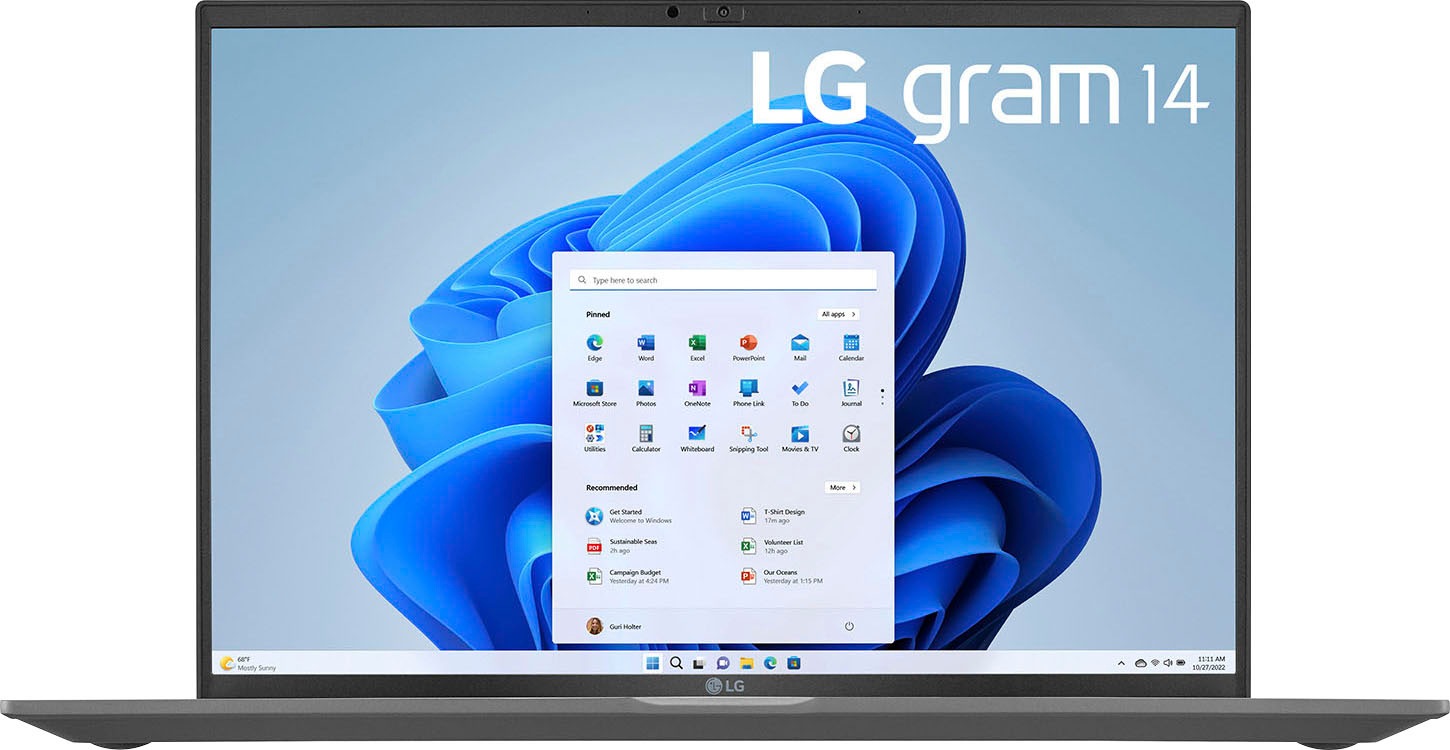 LG Notebook »Gram 14Z90R-G.AA79G«, 35,5 cm, / 14 Zoll, Intel, Core i7, Iris Xe Graphics, 1000 GB SSD