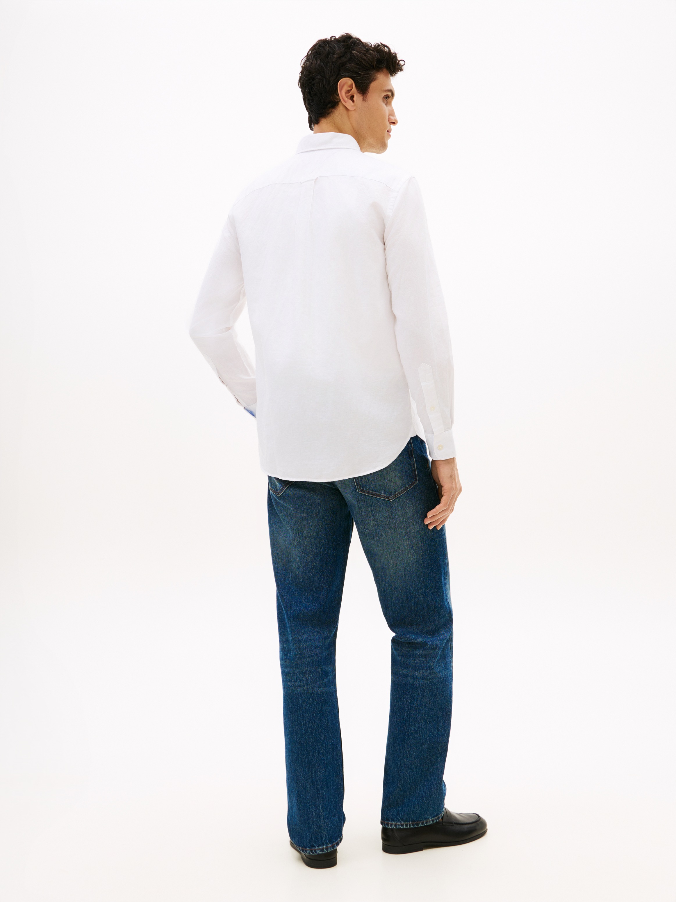 Tommy Hilfiger Langarmhemd »LINEN BLEND SOLID BTD« Regular Fit Leinen