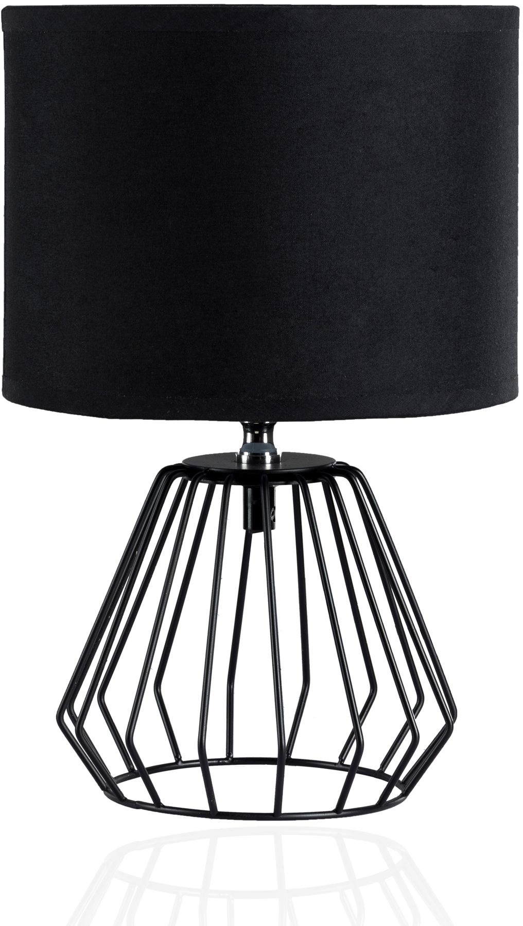 Pauleen LED Tischleuchte »Shiny Diamond«, 1 flammig, Leuchtmittel E27 | Leuchtmittel wechselbar, E27, 3step dimmbar, Schwarz, Draht, Stoffschirm