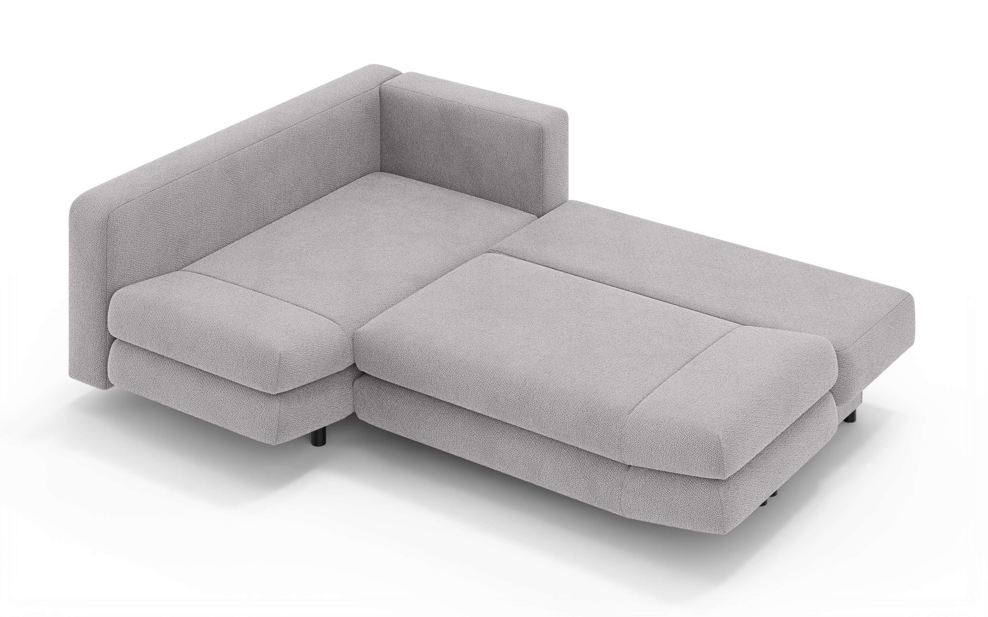 Home affaire Ecksofa »LENNARA Schlafsofa mit Bettkasten, Maße B/T/H: 234/179/85 cm«, L-Form mit Ottomane rechts/links, mit Wellenunterfederung