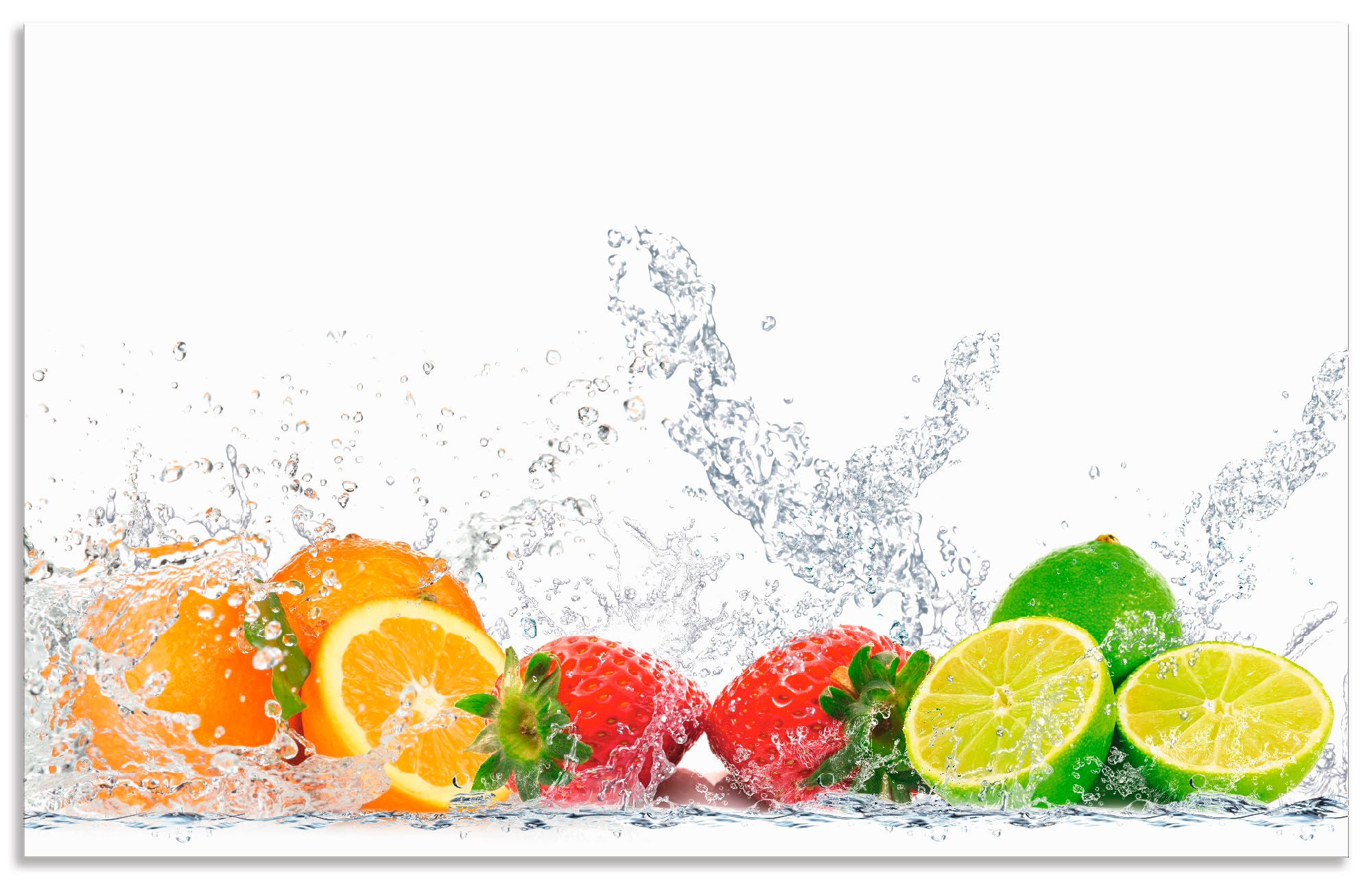 Artland Küchenrückwand "Fruchtig erfrischend gesund Fruchtmix" Alu Spritzschutz mit Klebeband, einfache Montage
