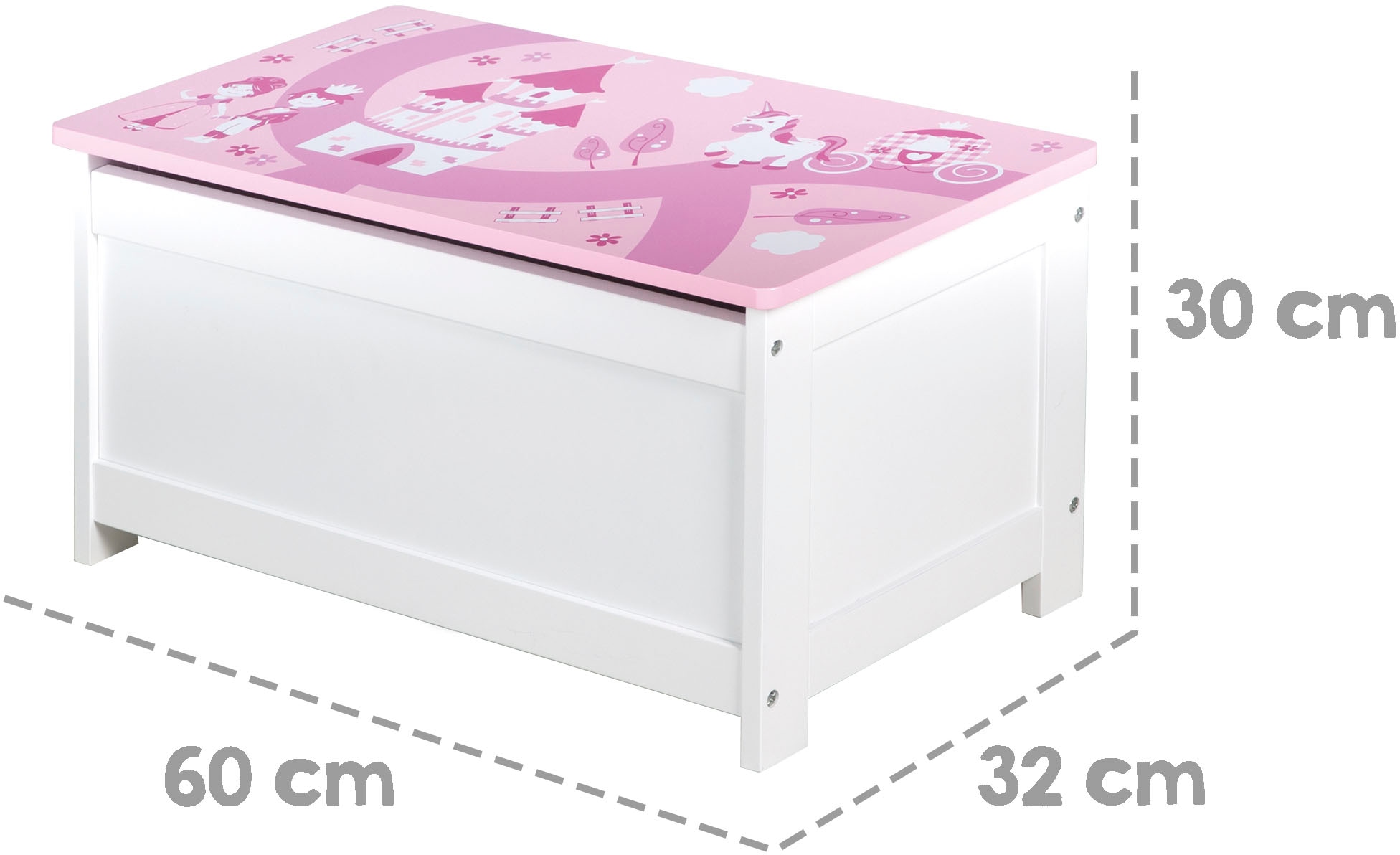 Deckelbremse; roba® kaufen mit Kinderzimmer fürs »Krone, bequem rosa/pink«, Truhe