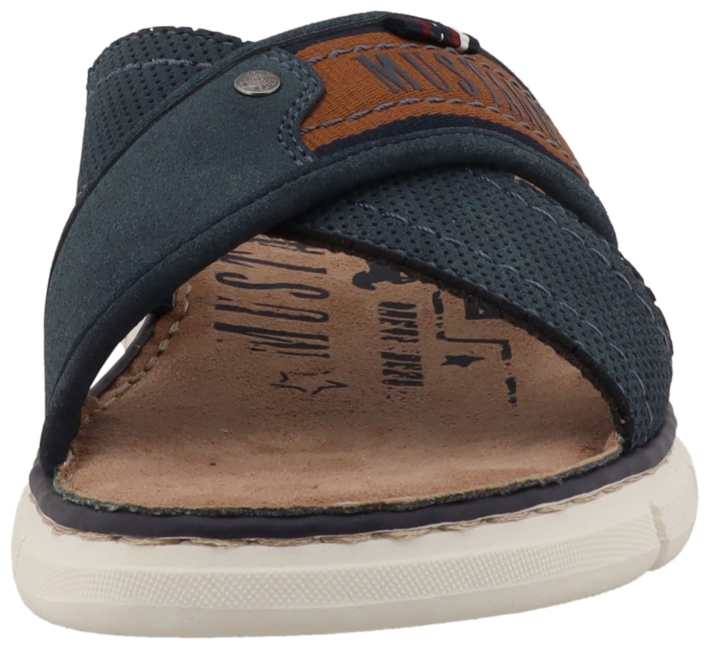 Mustang Shoes Pantolette »Emiliano«  Sommerschuh, Schlupfschuh mit Logoschriftzug