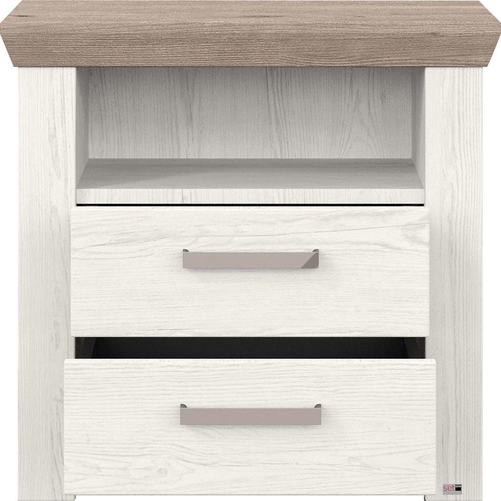 set one by Musterring Nachtkommode »York Schlafen« 1 Stk. tlg. mit zwei Schubkästen und offenem Fach, zwei Farbvarianten, B65 x T42cm
