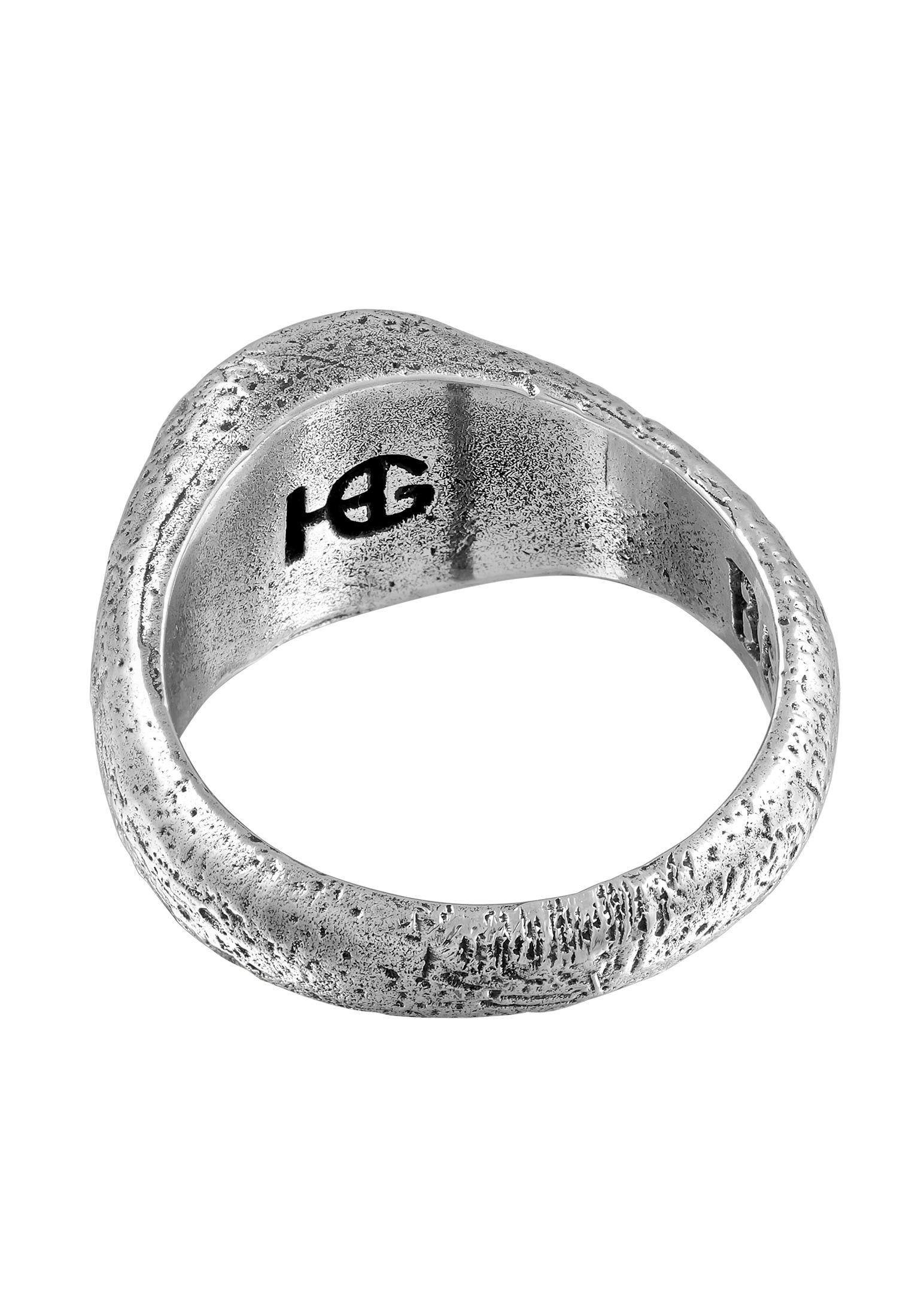 HAZE & GLORY Silberring »Ring Siegelring - Be like Water Wellen 925 Silber«