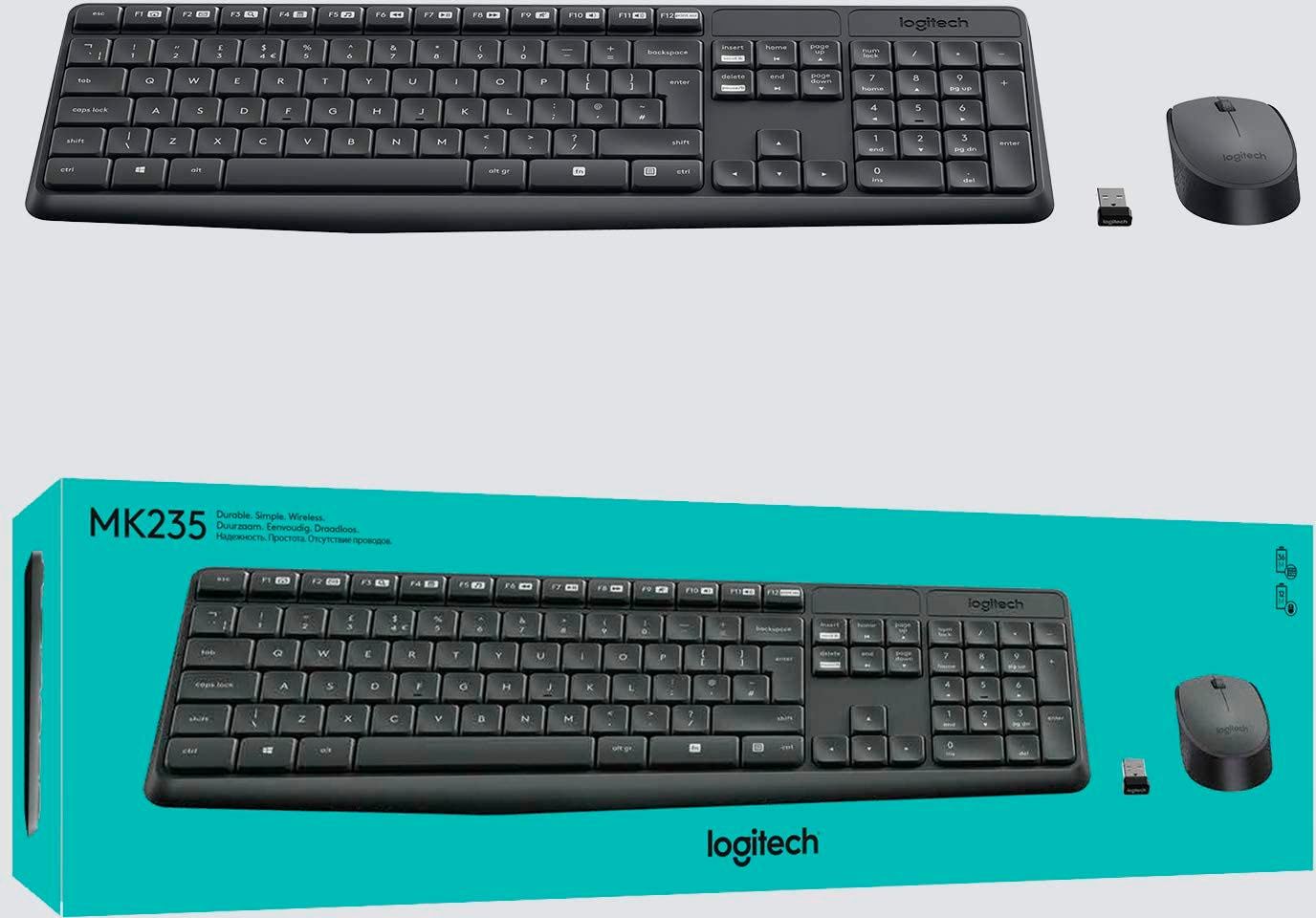 Logitech Tastatur »Wireless Combo MK235 - DE-Layout«