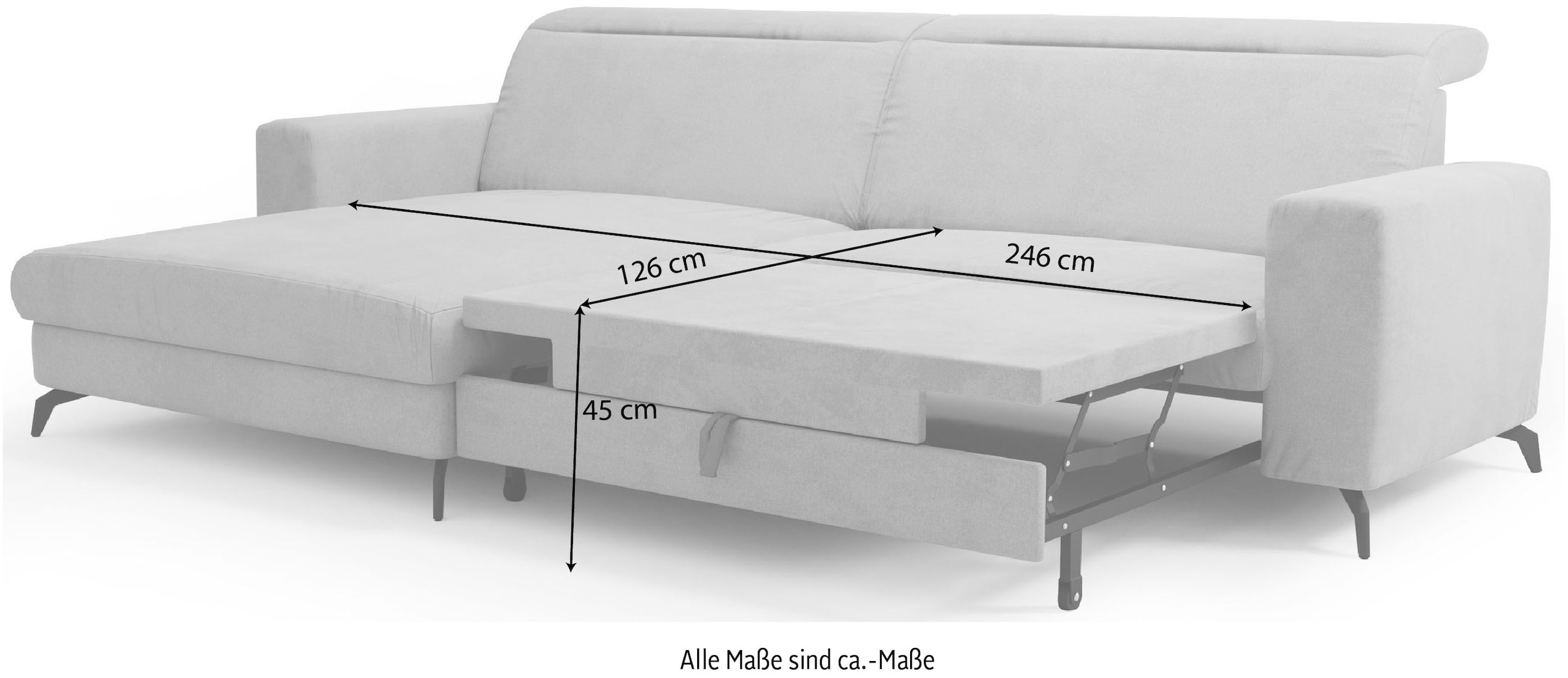 sit&more Ecksofa »Bolero L-Form«