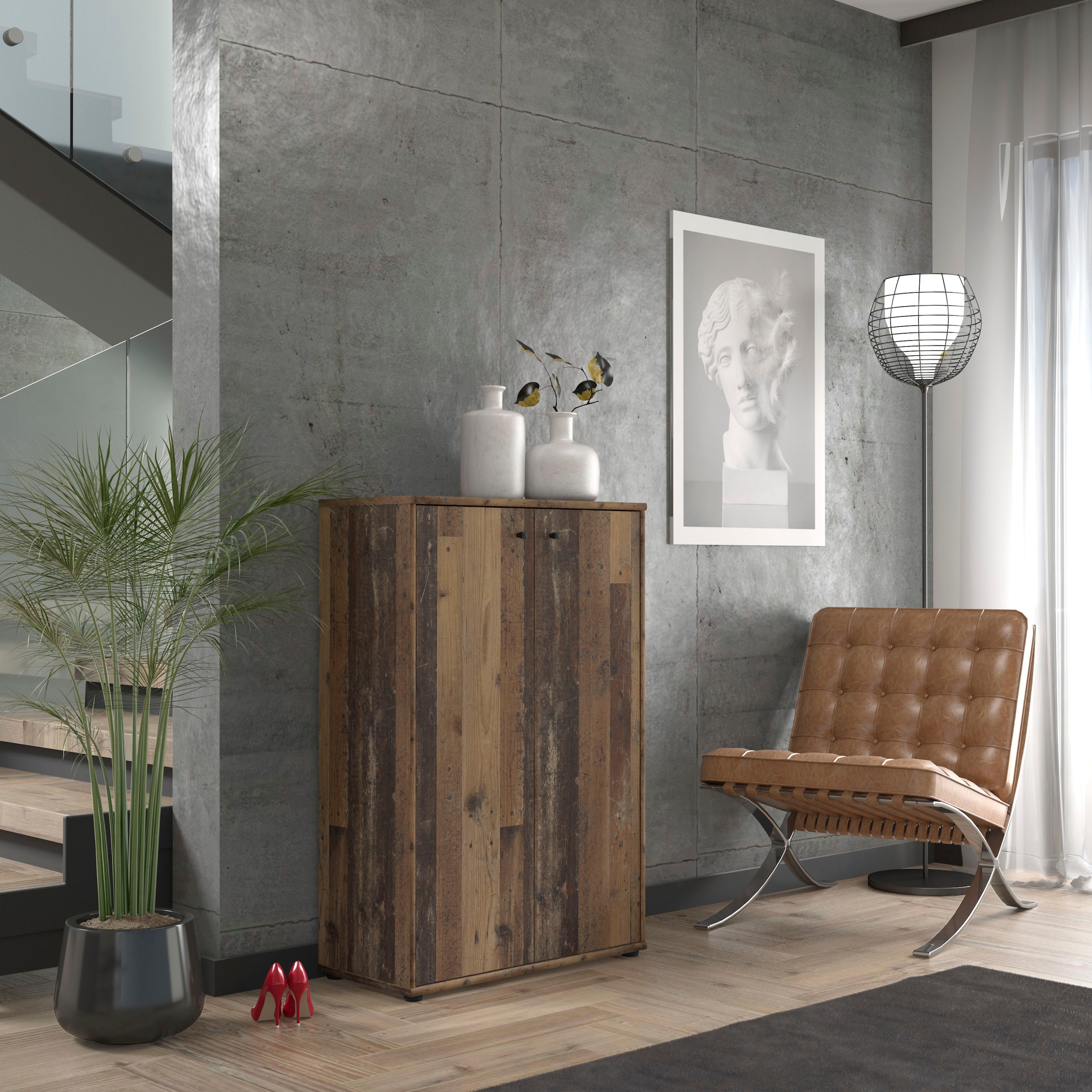 FORTE Kommode »Tempra, Kommode, 2 Türen,  viel Stauraum, Höhe 111,1 cm«
