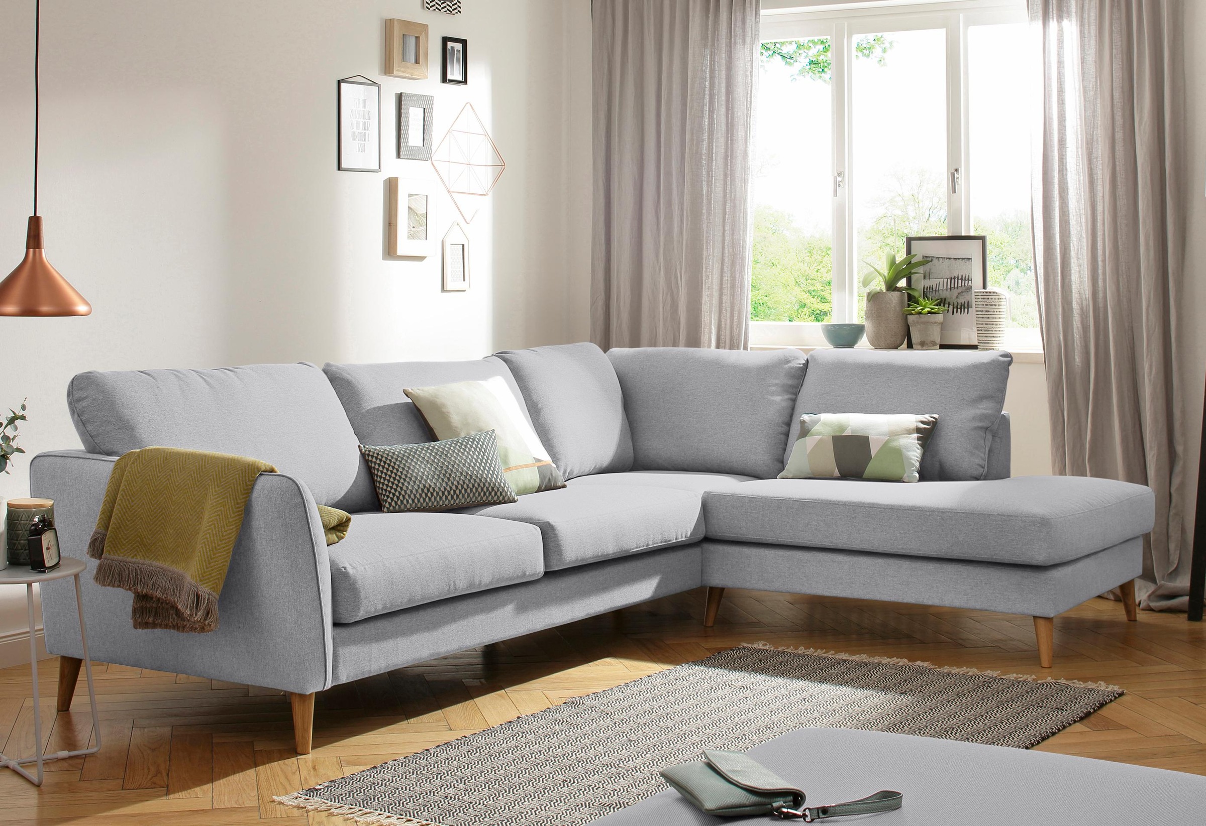 Home affaire Ecksofa »Marseille«, Massivholzbeine aus Eiche, In verschieden Bezügen... kaufen