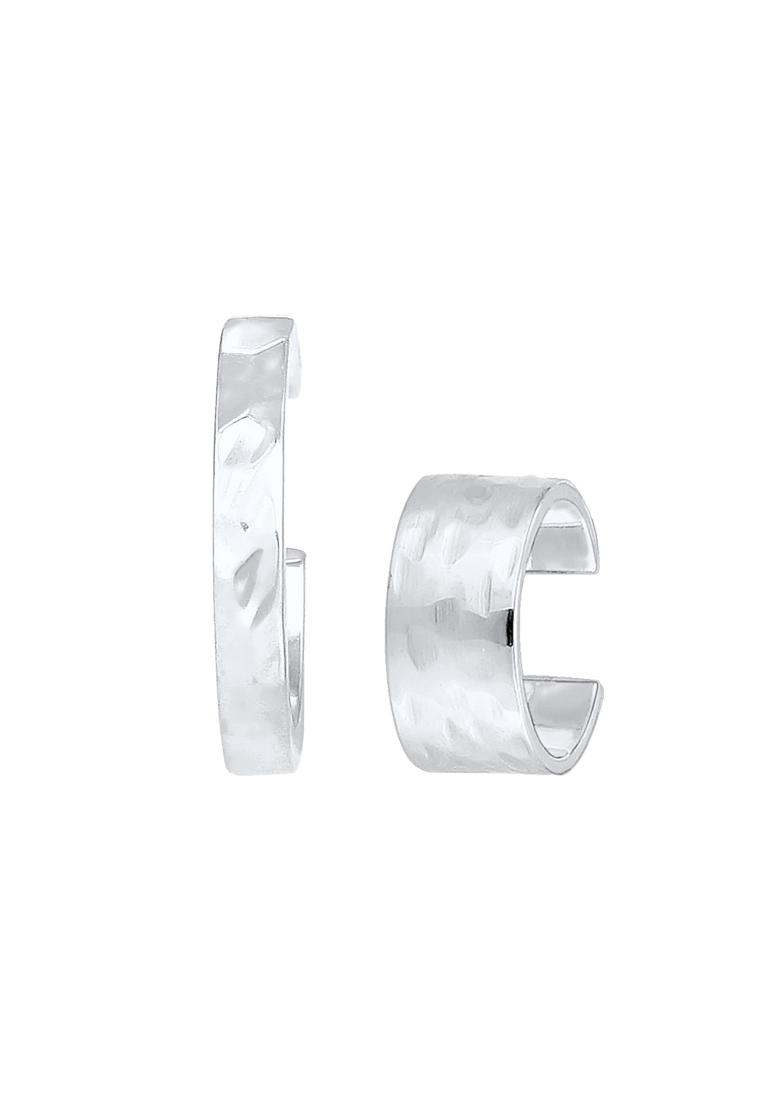 Elli Paar Ohrklemmen »Ohrringe Earcuff Set gehämmert 925 Sterling Silber«