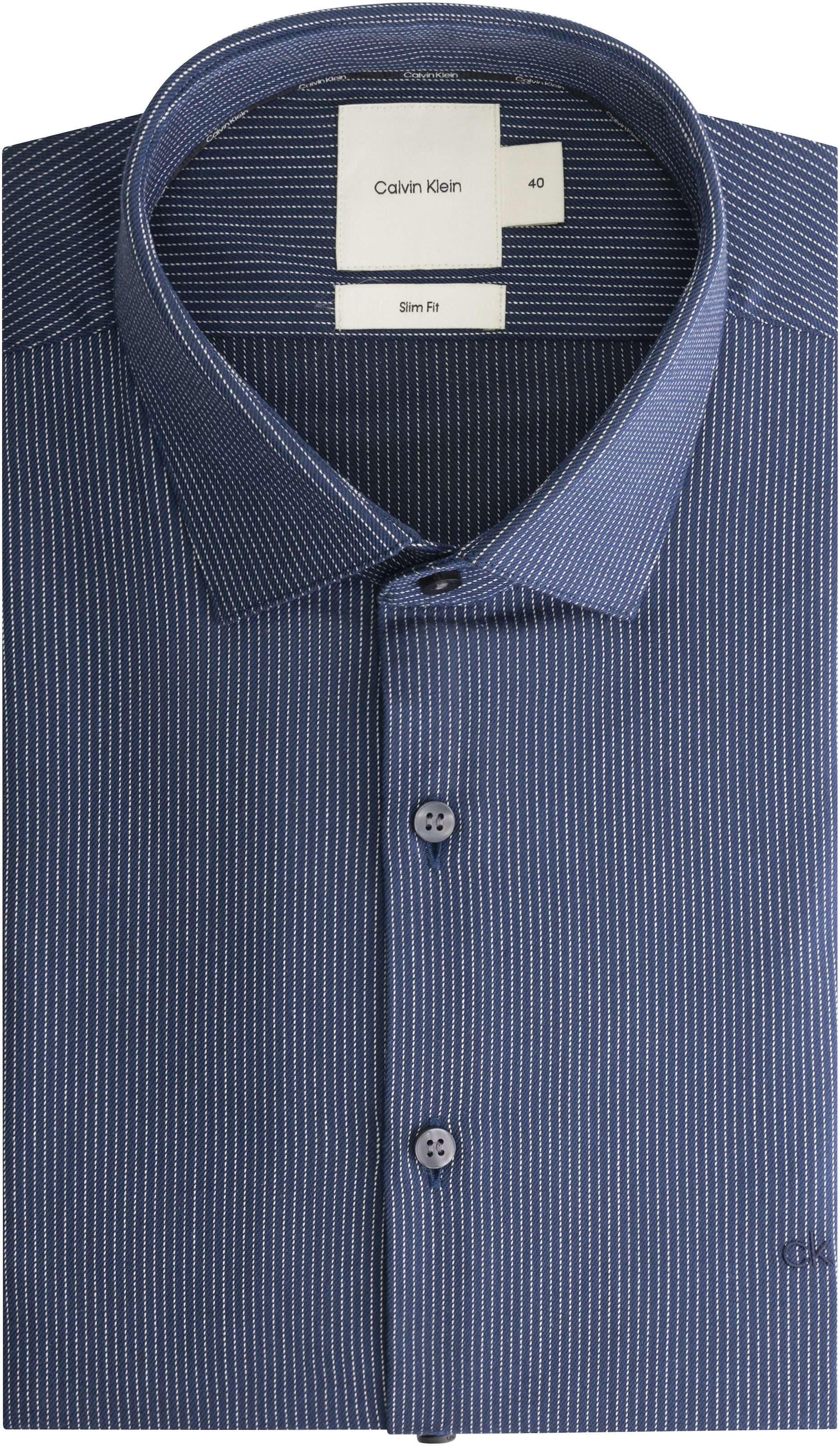 Calvin Klein Businesshemd »BUSINESS STRIPE SLIM SHIRT«, mit Logoprint