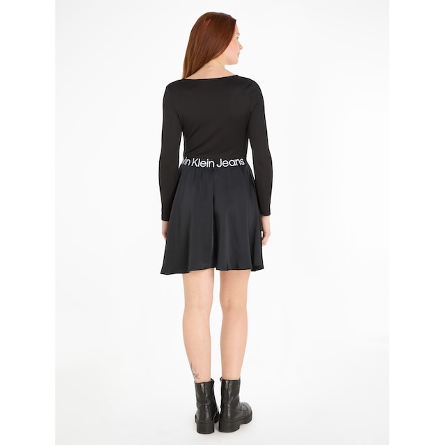 Calvin Klein Jeans Blusenkleid »LOGO ELASTIC LS DRESS« bei ♕