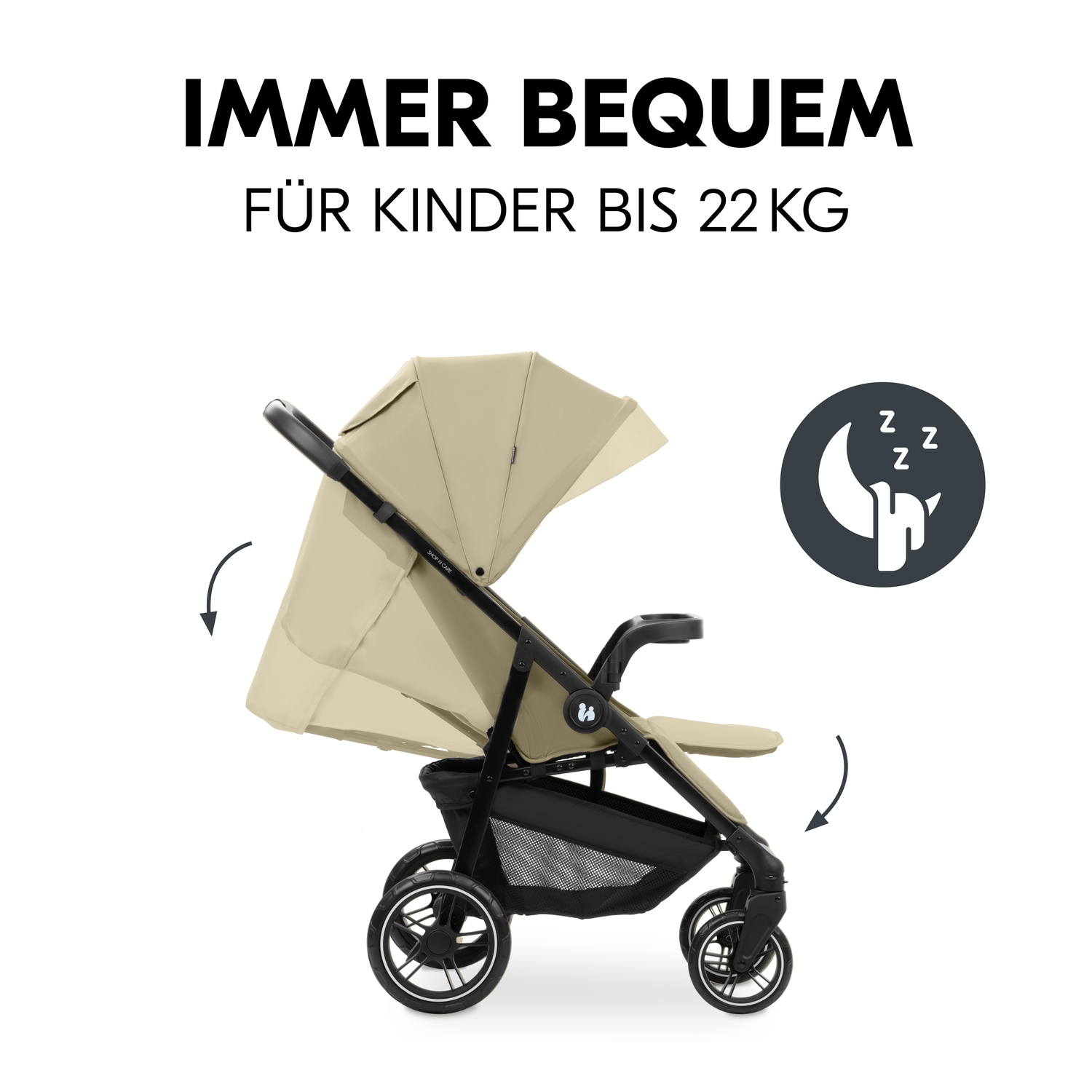 Hauck Kinder-Buggy »Shop N Care, Olive«, 22 kg, bis 22 kg belastbar; kompatibel mit Babyschale