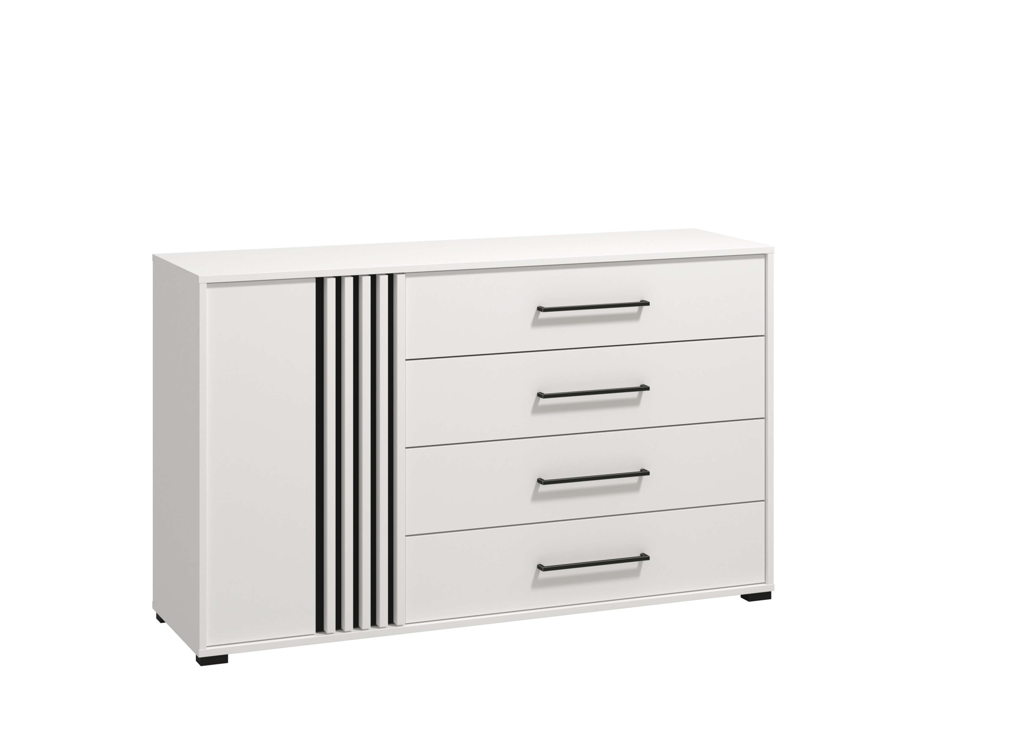 INOSIGN Kommode »Ascalon Sideboard, Breite 138 oder 93 cm, mit ABS Schutzkanten«, 3D Optik durch Lamellen/ Paneele, FSC-zertifizierter Holzwerkstoff