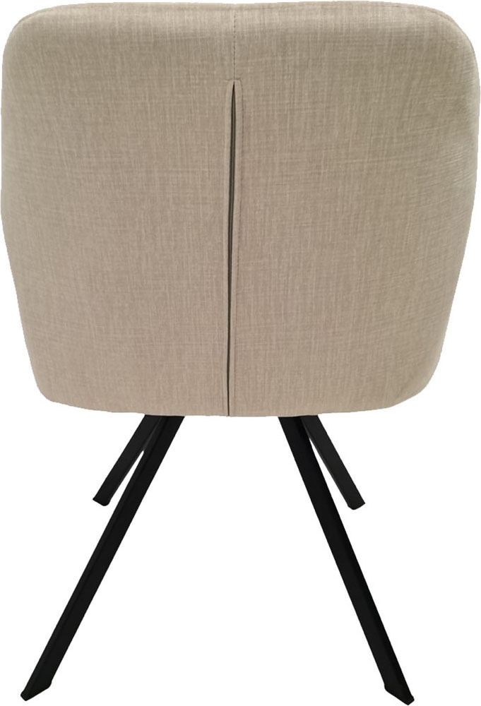 Kayoom Polsterstuhl »Stuhl Georgia 125 2er-Set, gesteppter Rücken, samtweicher Bezug« (Set) 2 Stk.360°-drehbar, elegante Steppung, mit Armlehne,  gesteppter Rücken